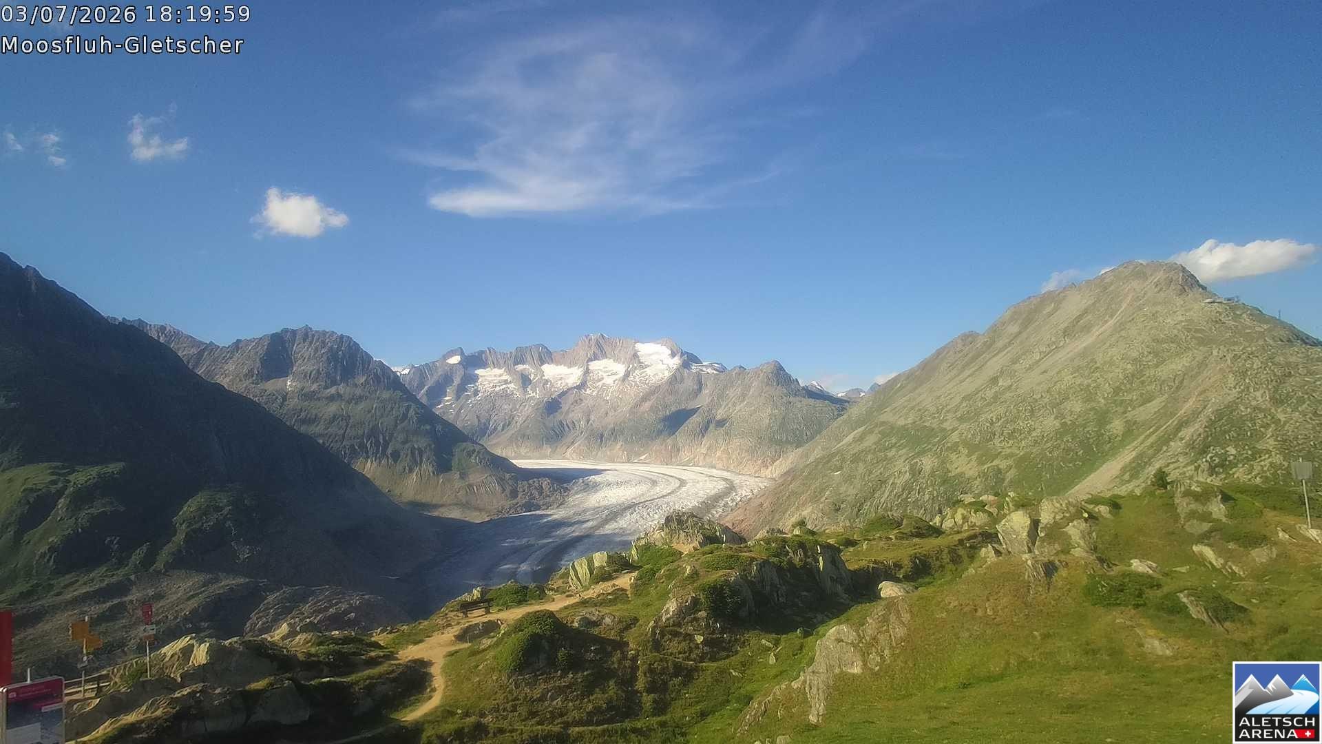 Archiv Foto Webcam Riederalp - Aletschgletscher