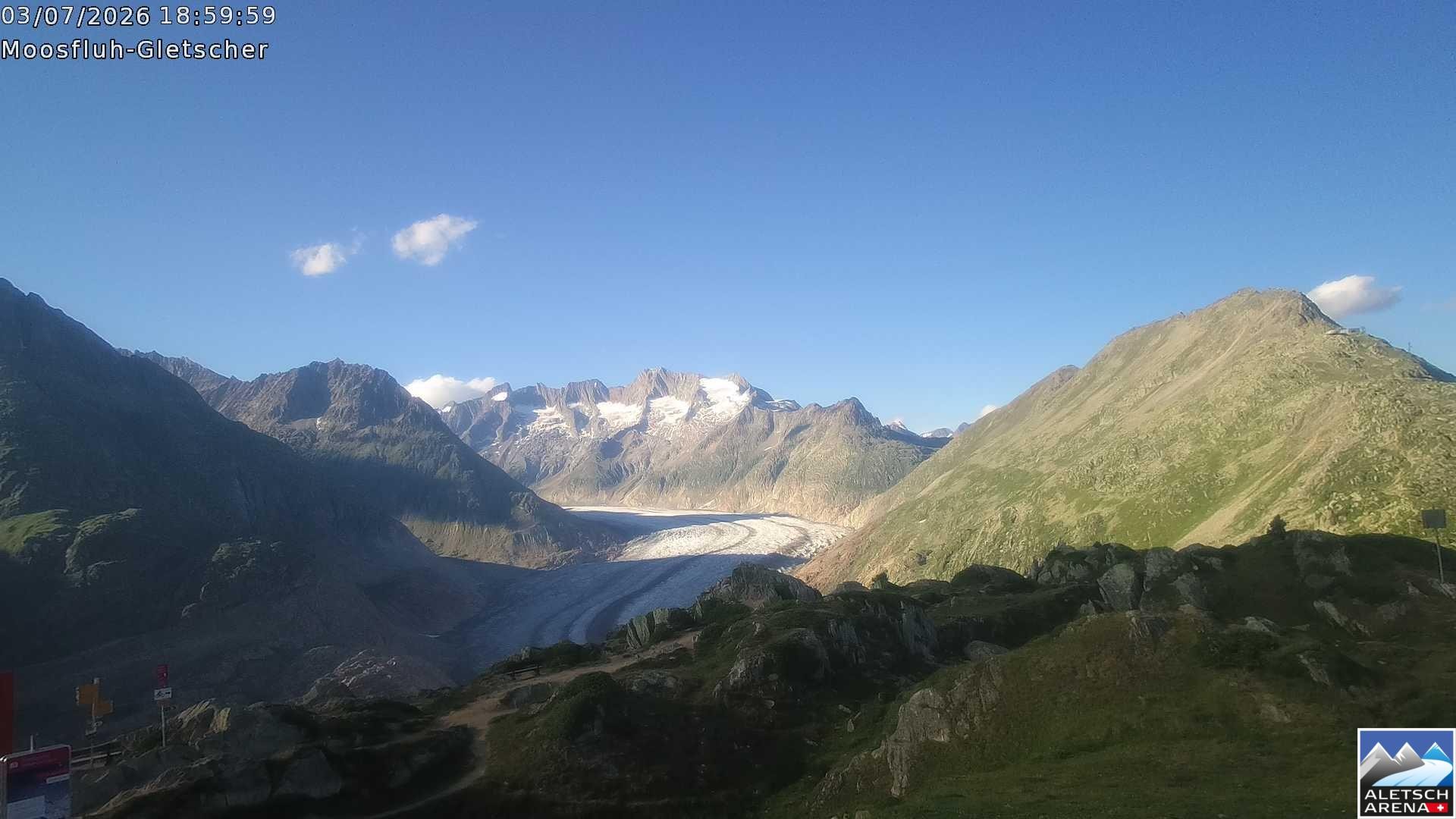 Archiv Foto Webcam Riederalp - Aletschgletscher