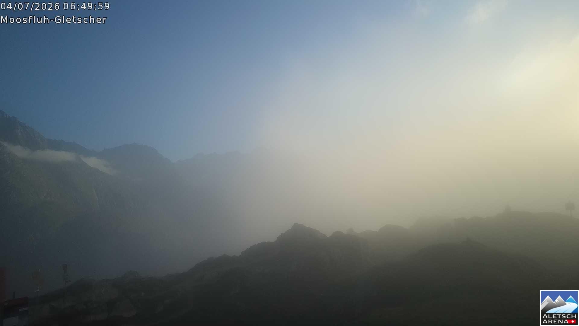 Archiv Foto Webcam Riederalp - Aletschgletscher