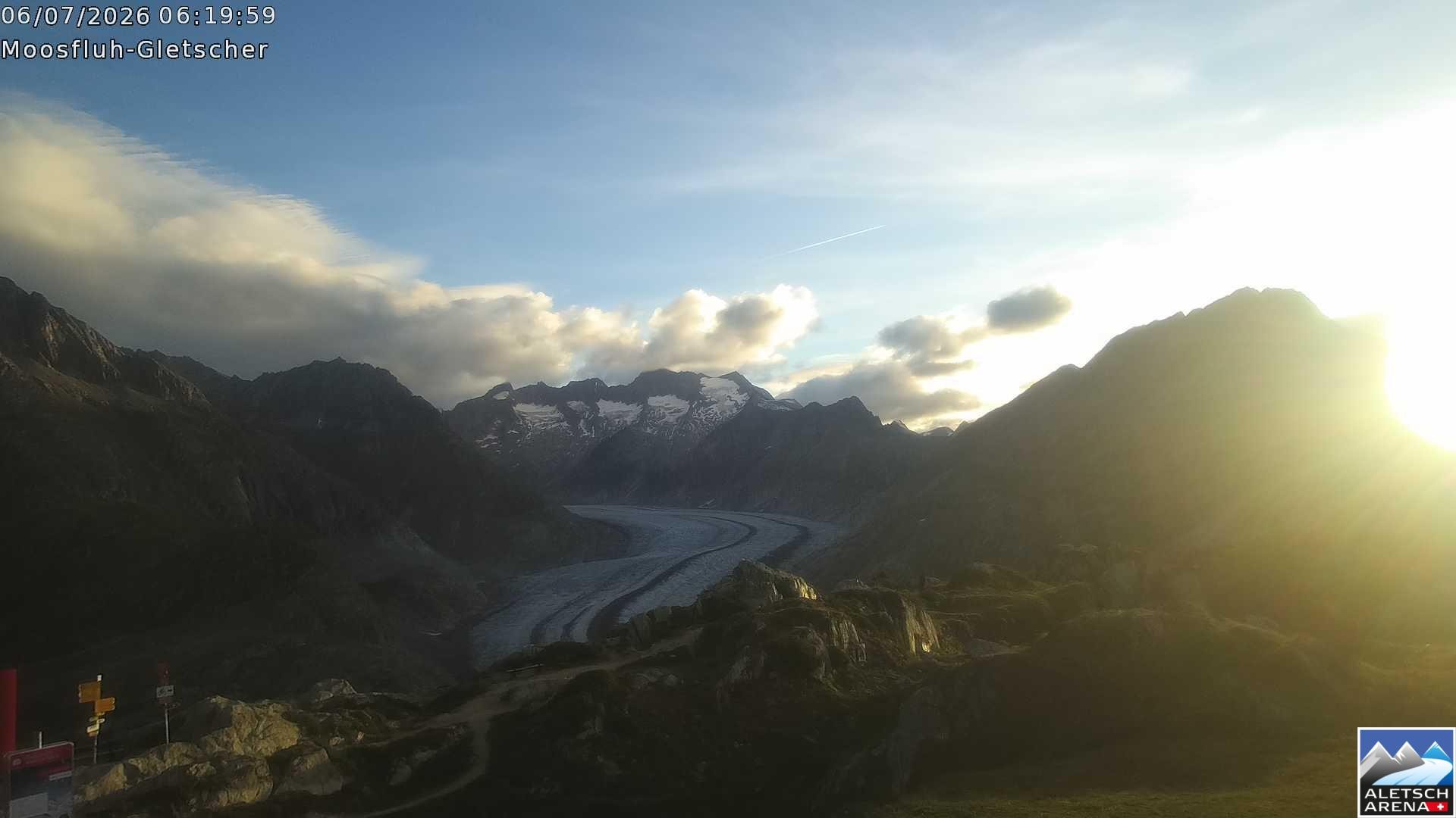 Archived image Webcam Moosfluh, Riederalp