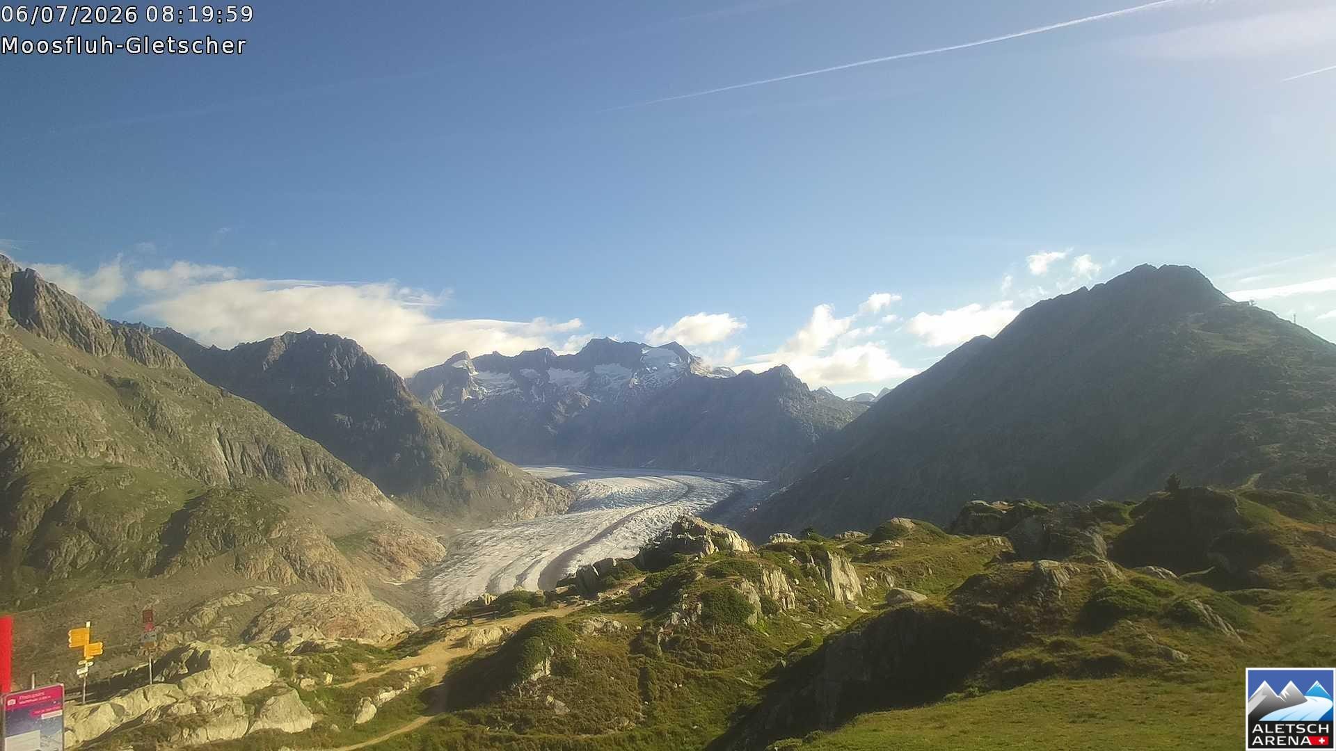 Archived image Webcam Moosfluh, Riederalp