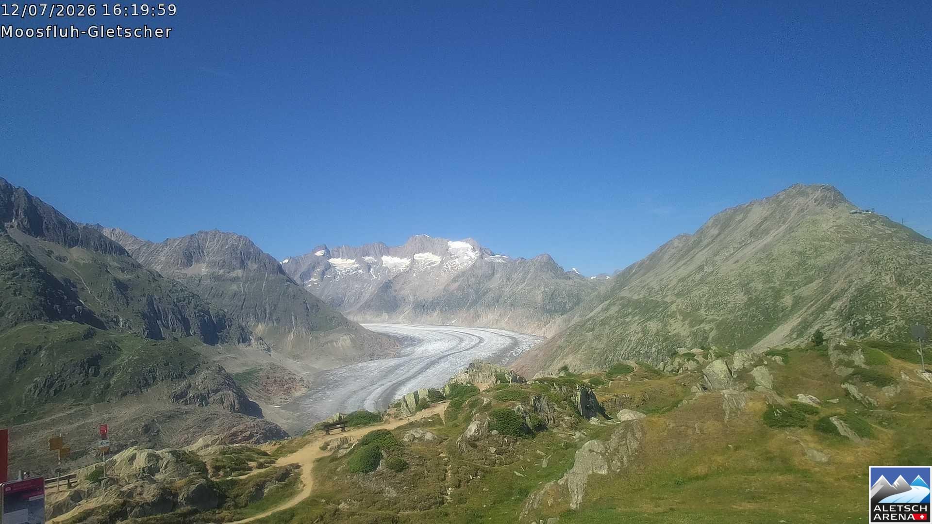 Archived image Webcam Moosfluh, Riederalp