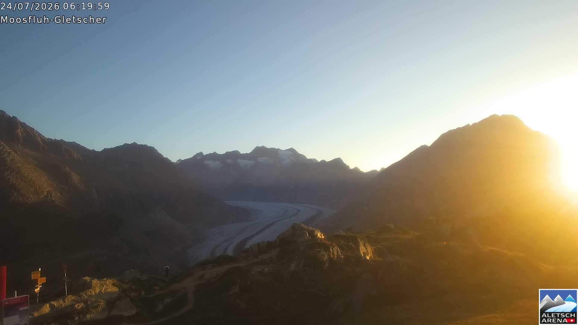 Archiv Foto Webcam Riederalp - Aletschgletscher