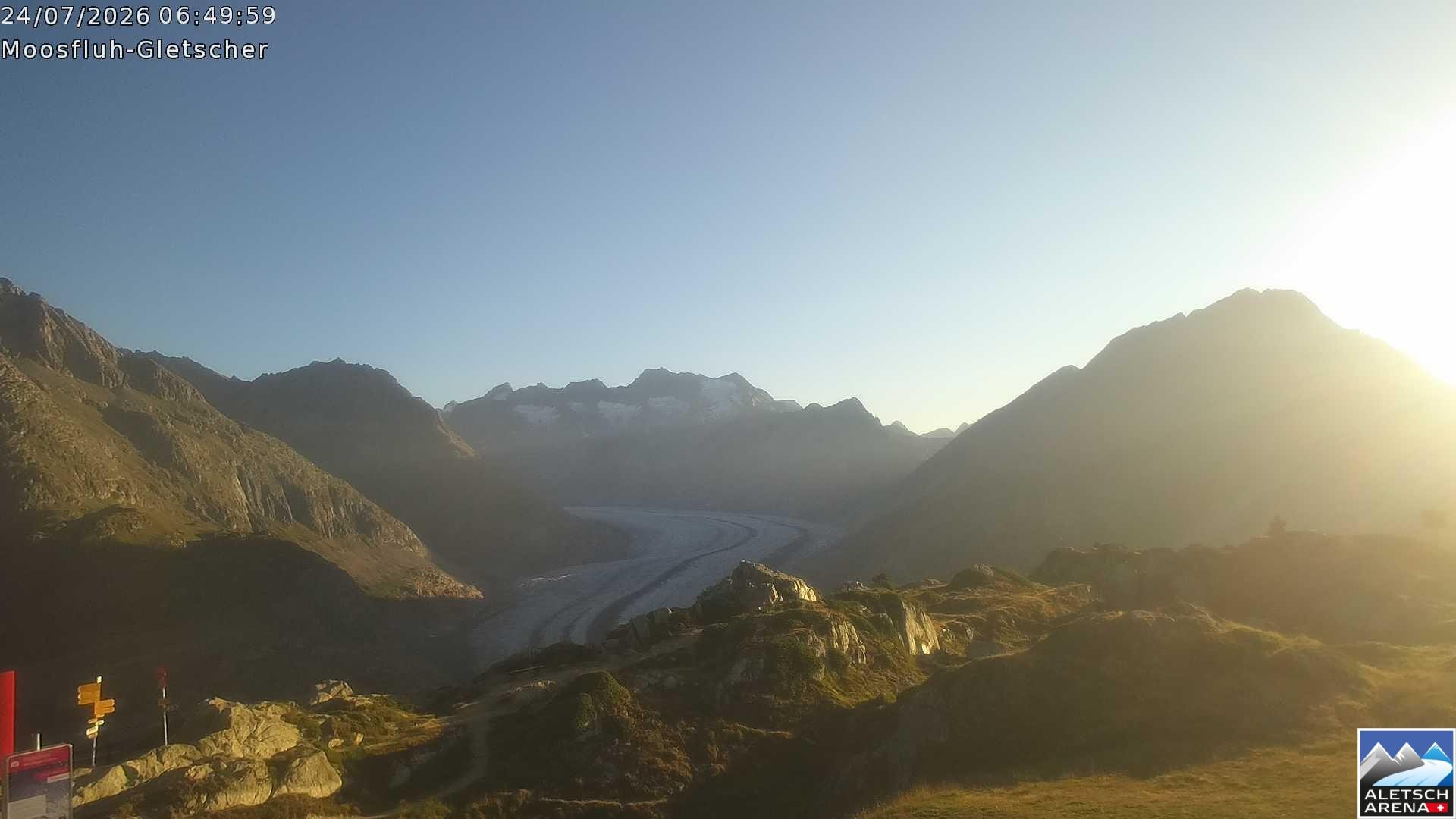 Archiv Foto Webcam Riederalp - Aletschgletscher