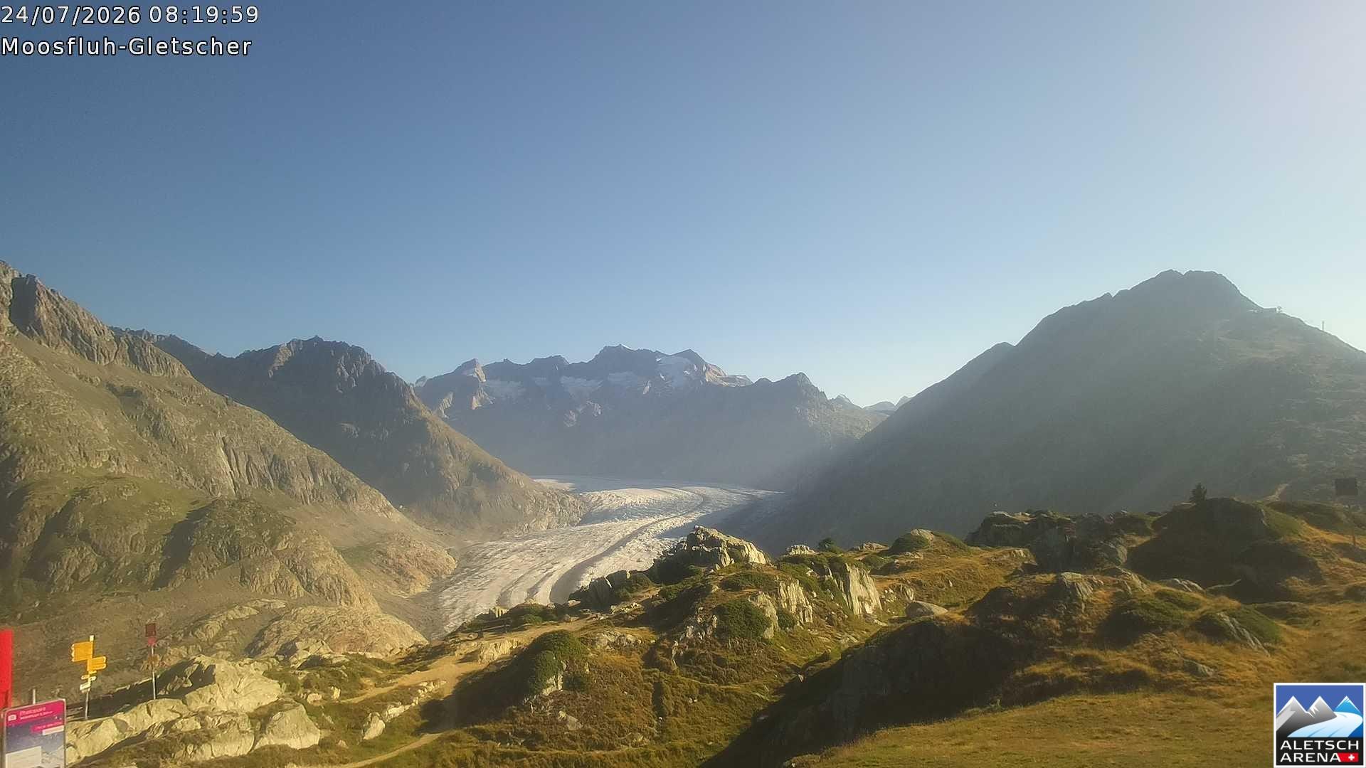 Archiv Foto Webcam Riederalp - Aletschgletscher