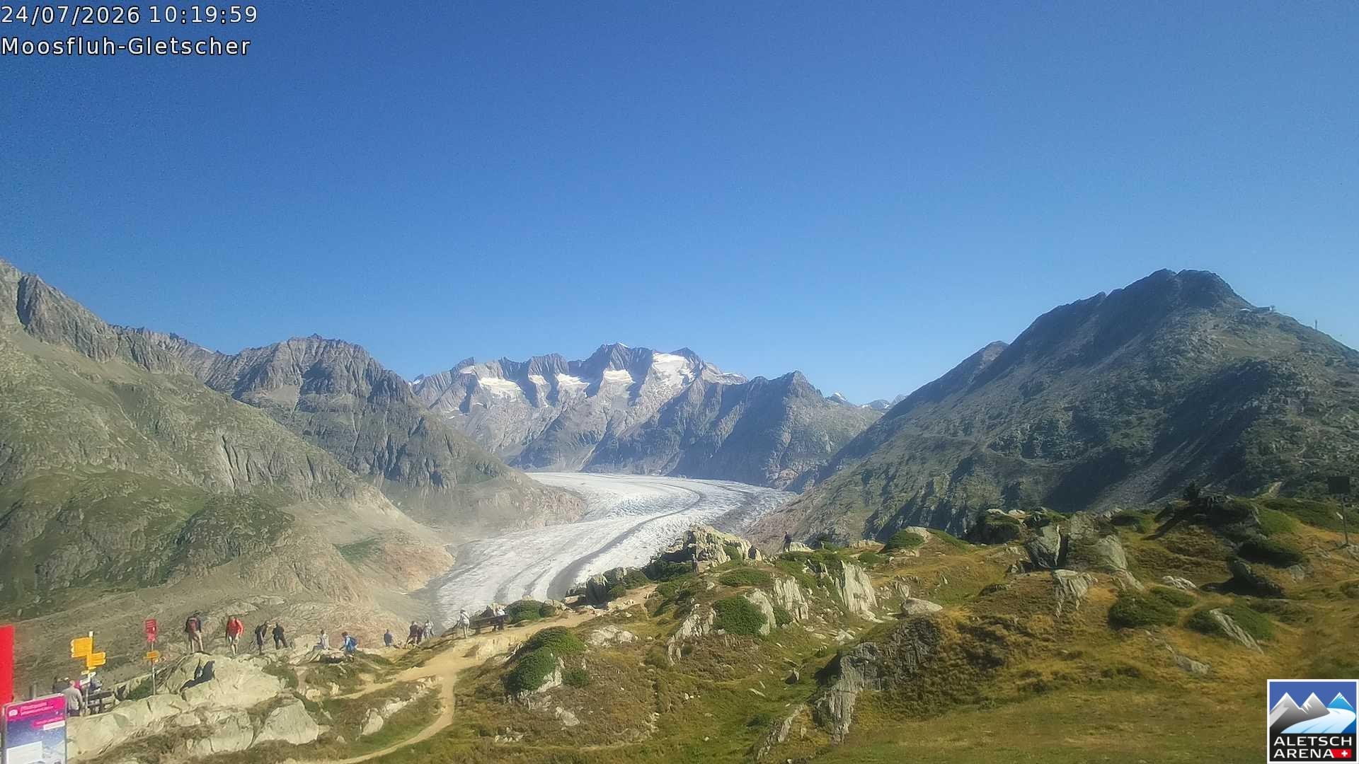 Archiv Foto Webcam Riederalp - Aletschgletscher