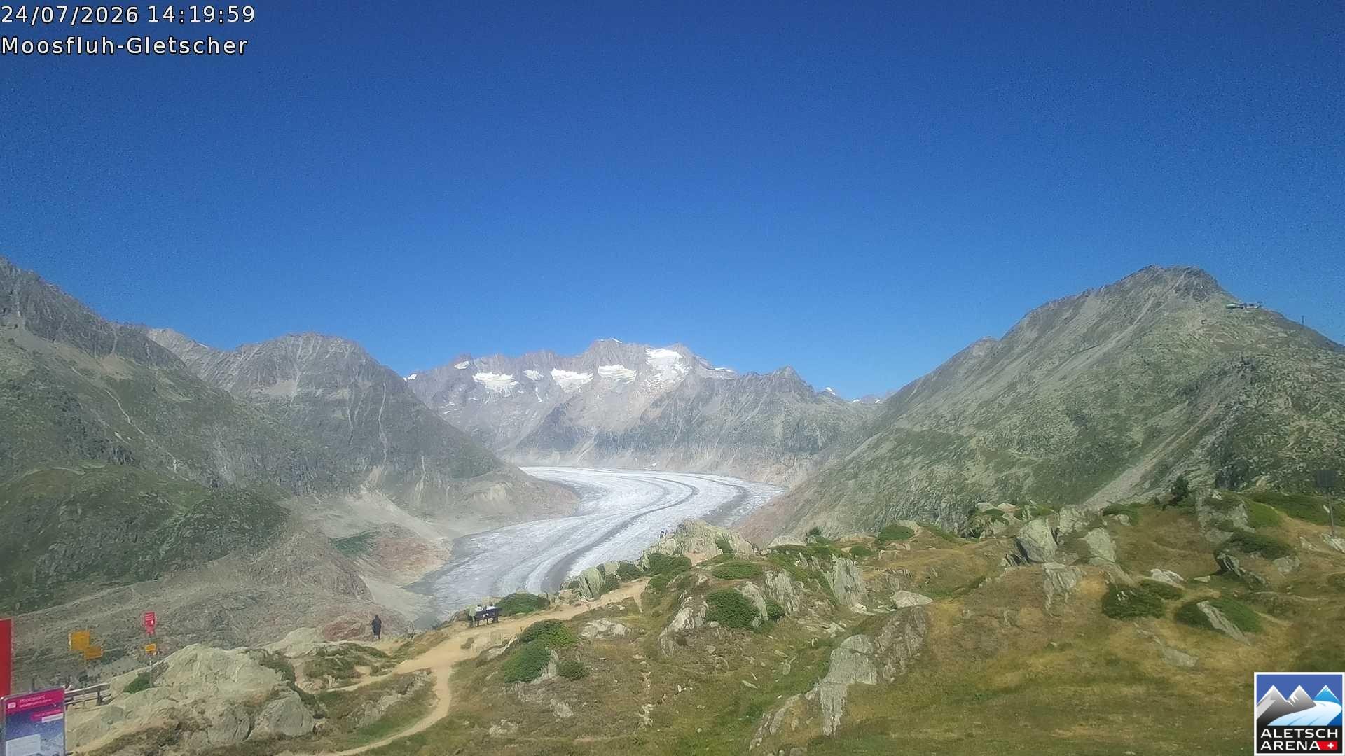 Archiv Foto Webcam Riederalp - Aletschgletscher
