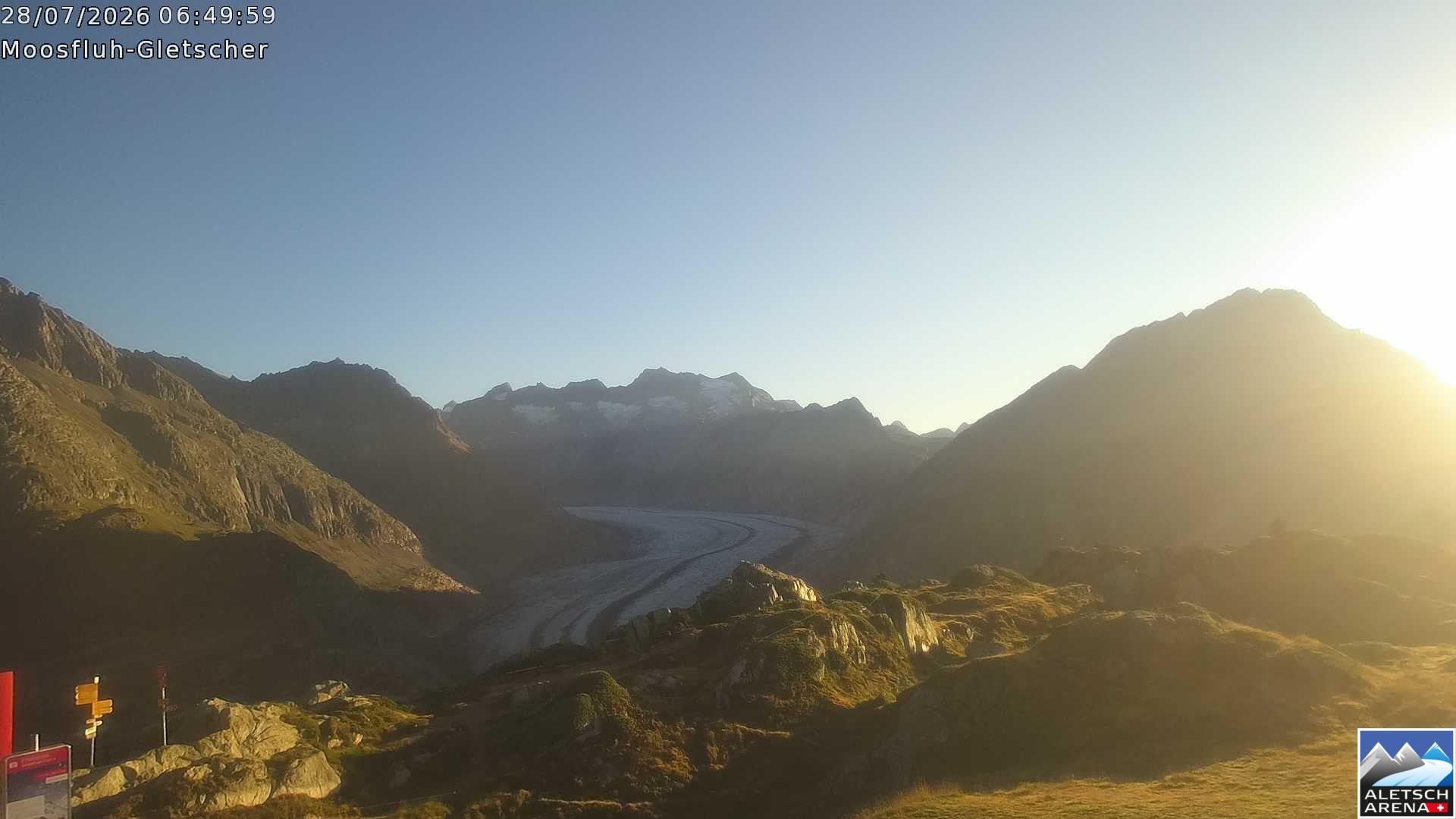 Archiv Foto Webcam Riederalp - Aletschgletscher