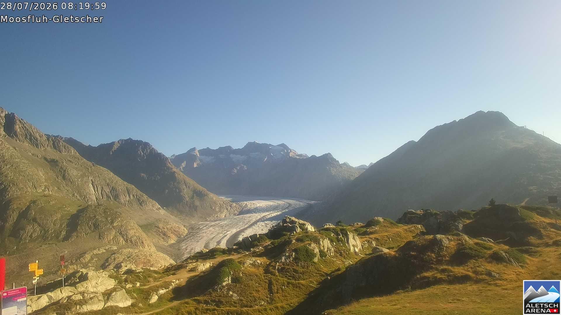 Archiv Foto Webcam Riederalp - Aletschgletscher