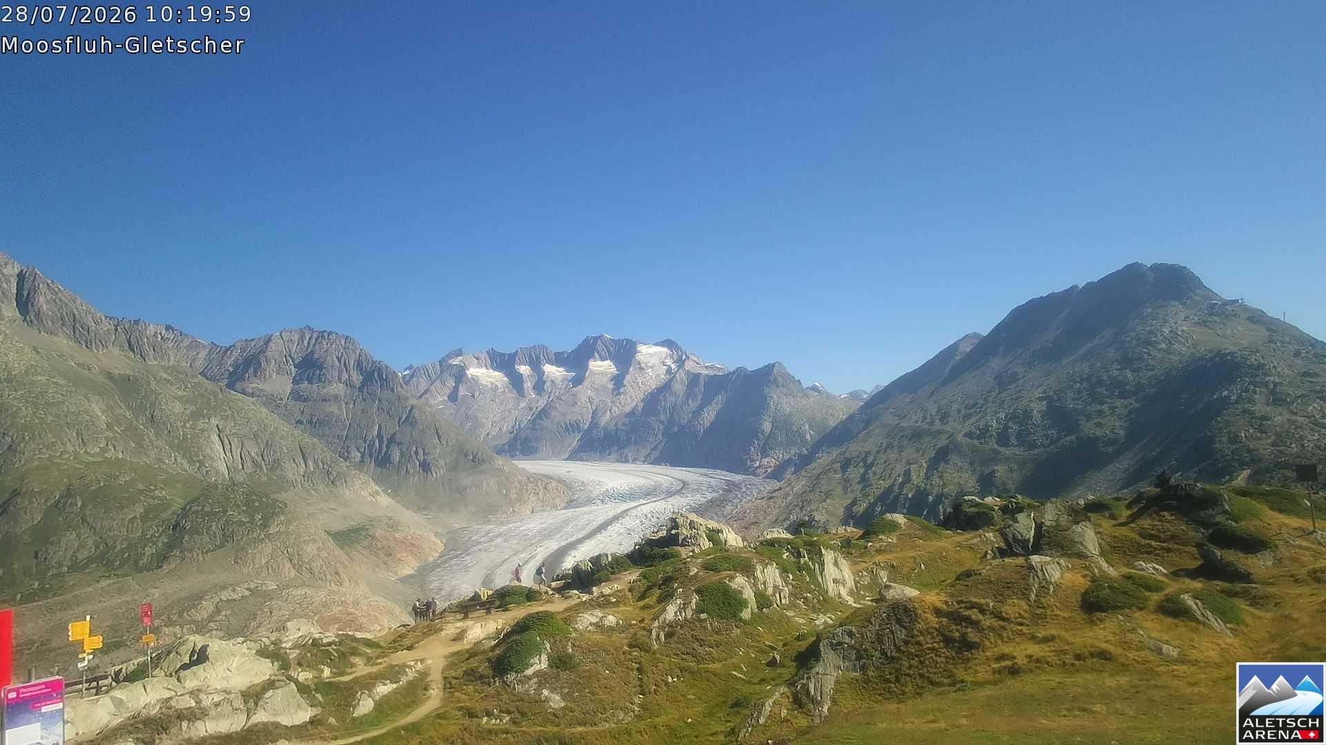 Archiv Foto Webcam Riederalp - Aletschgletscher