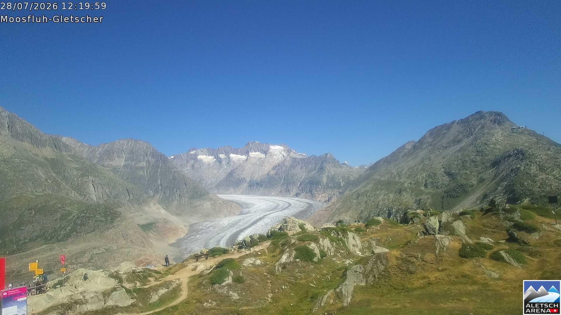 Archiv Foto Webcam Riederalp - Aletschgletscher