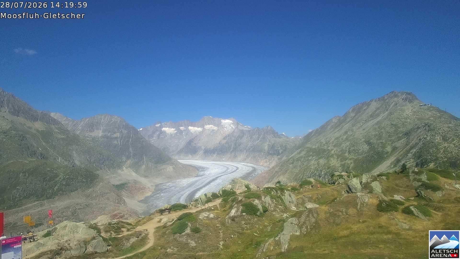 Archiv Foto Webcam Riederalp - Aletschgletscher
