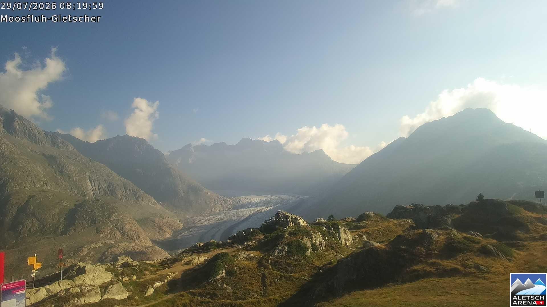 Archiv Foto Webcam Riederalp - Aletschgletscher