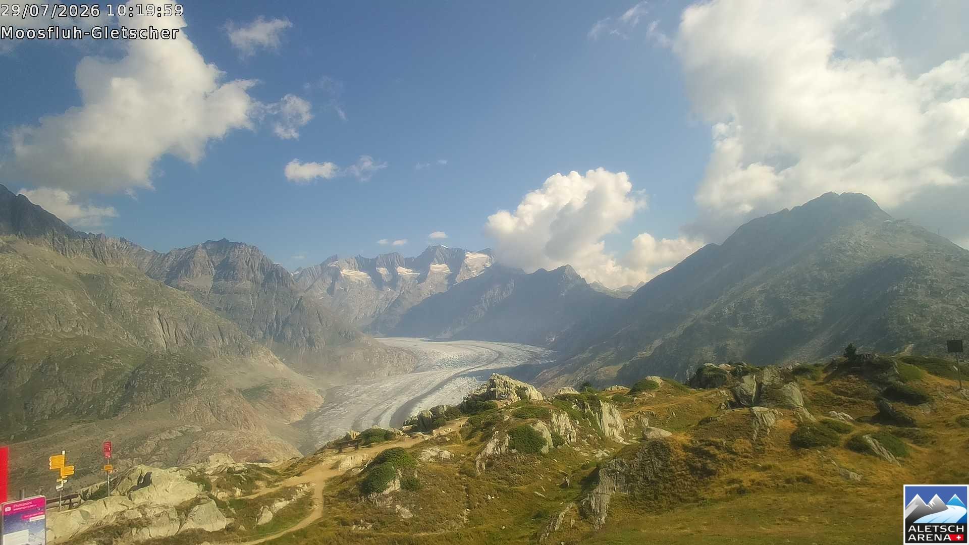 Archiv Foto Webcam Riederalp - Aletschgletscher