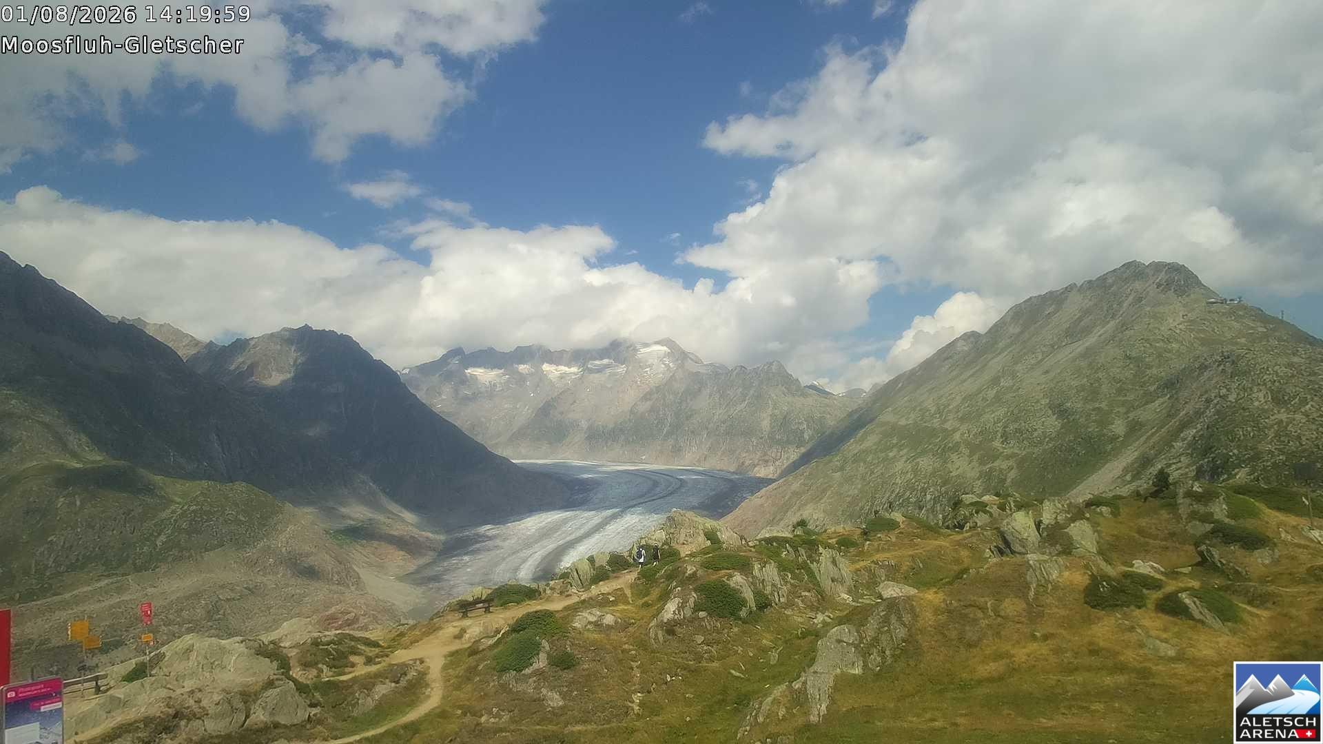Archiv Foto Webcam Riederalp - Aletschgletscher