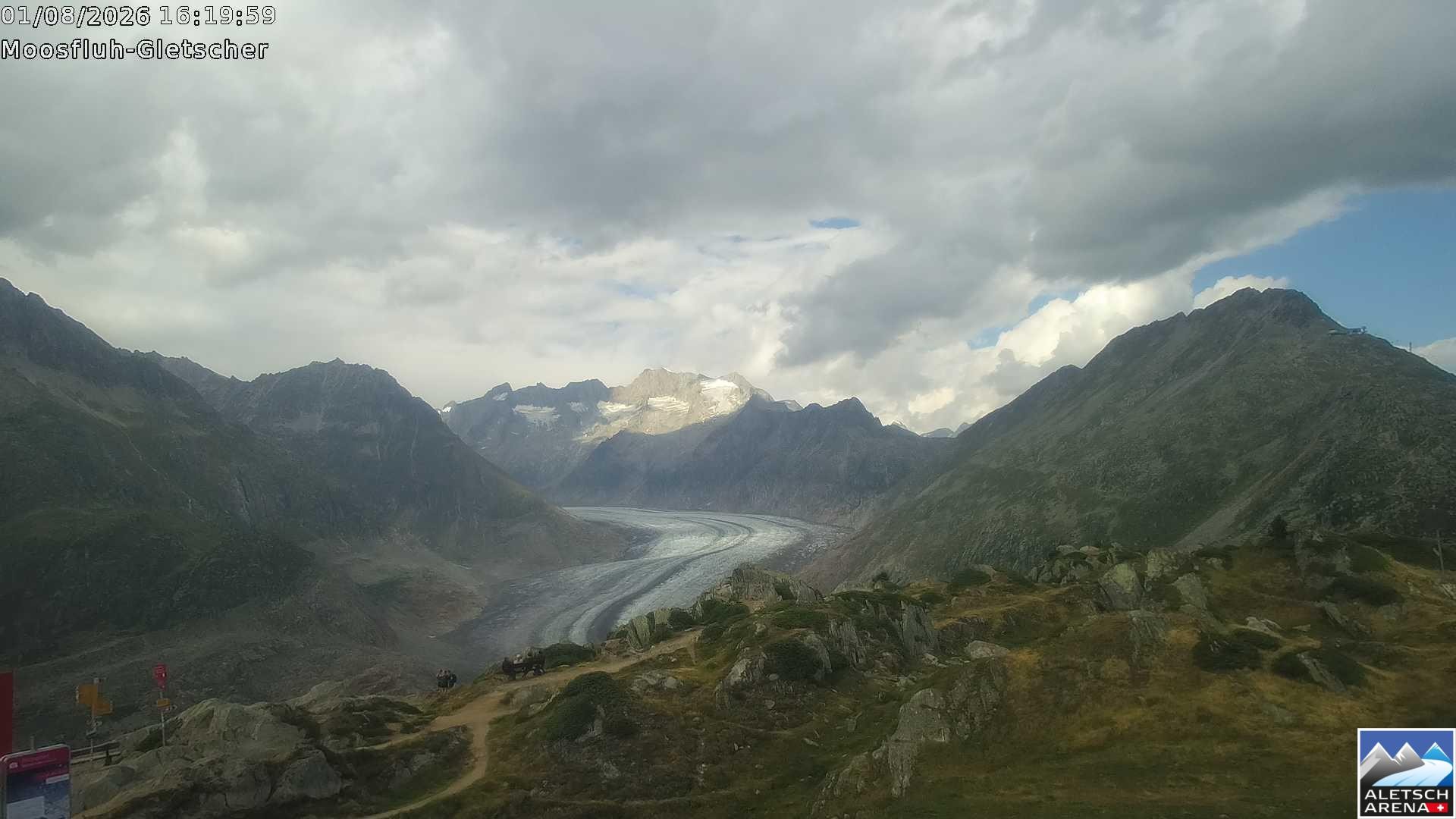 Archiv Foto Webcam Riederalp - Aletschgletscher