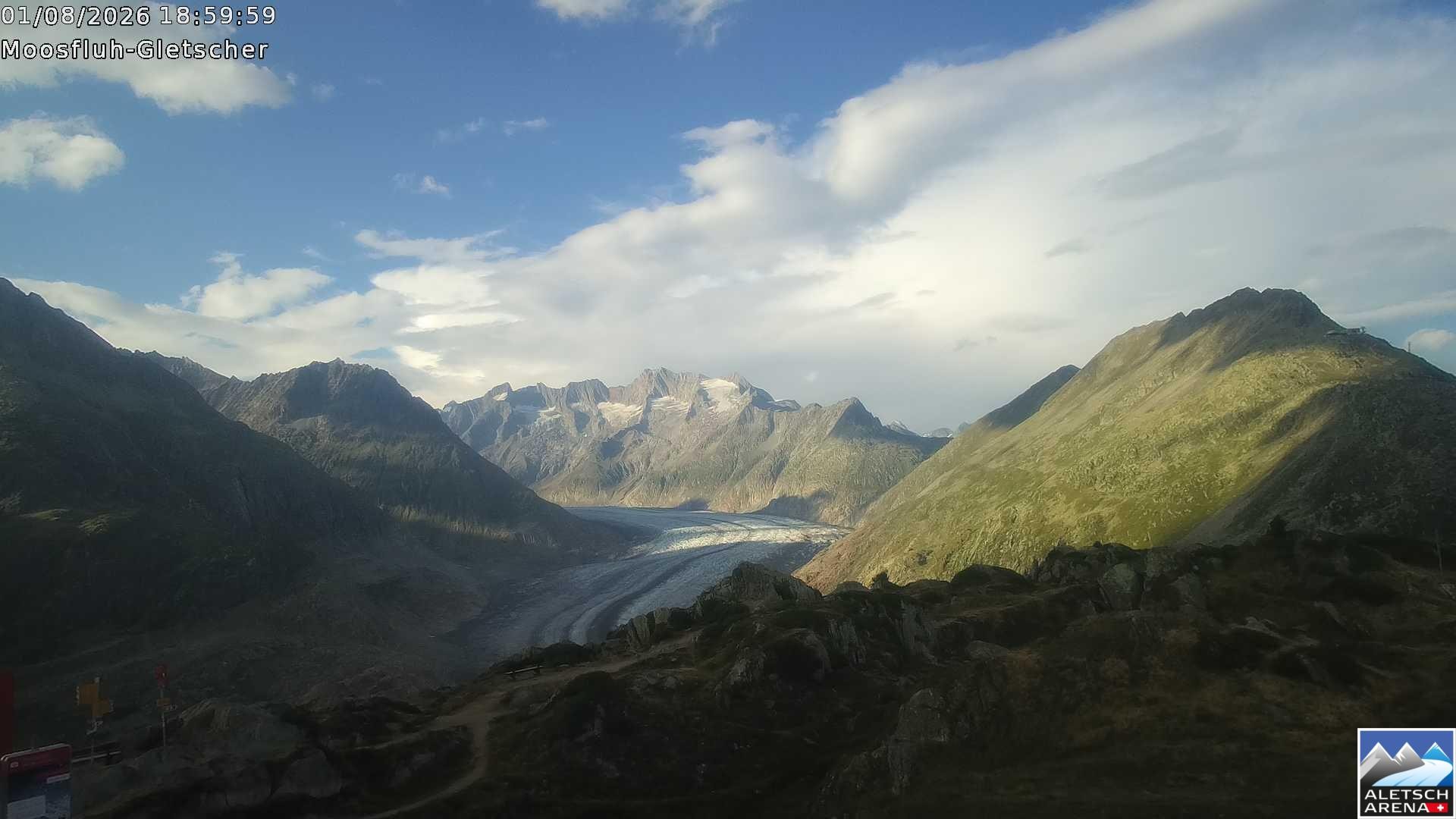 Archiv Foto Webcam Riederalp - Aletschgletscher