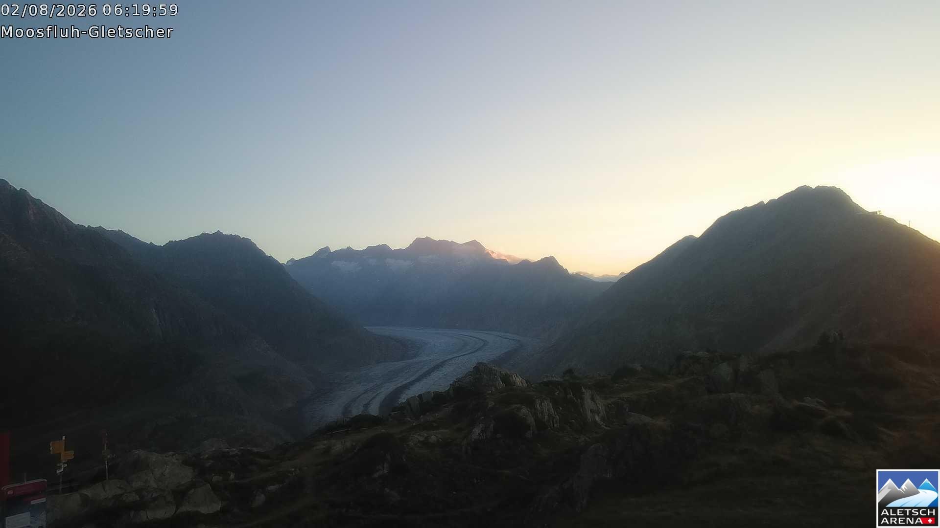 Archiv Foto Webcam Riederalp - Aletschgletscher