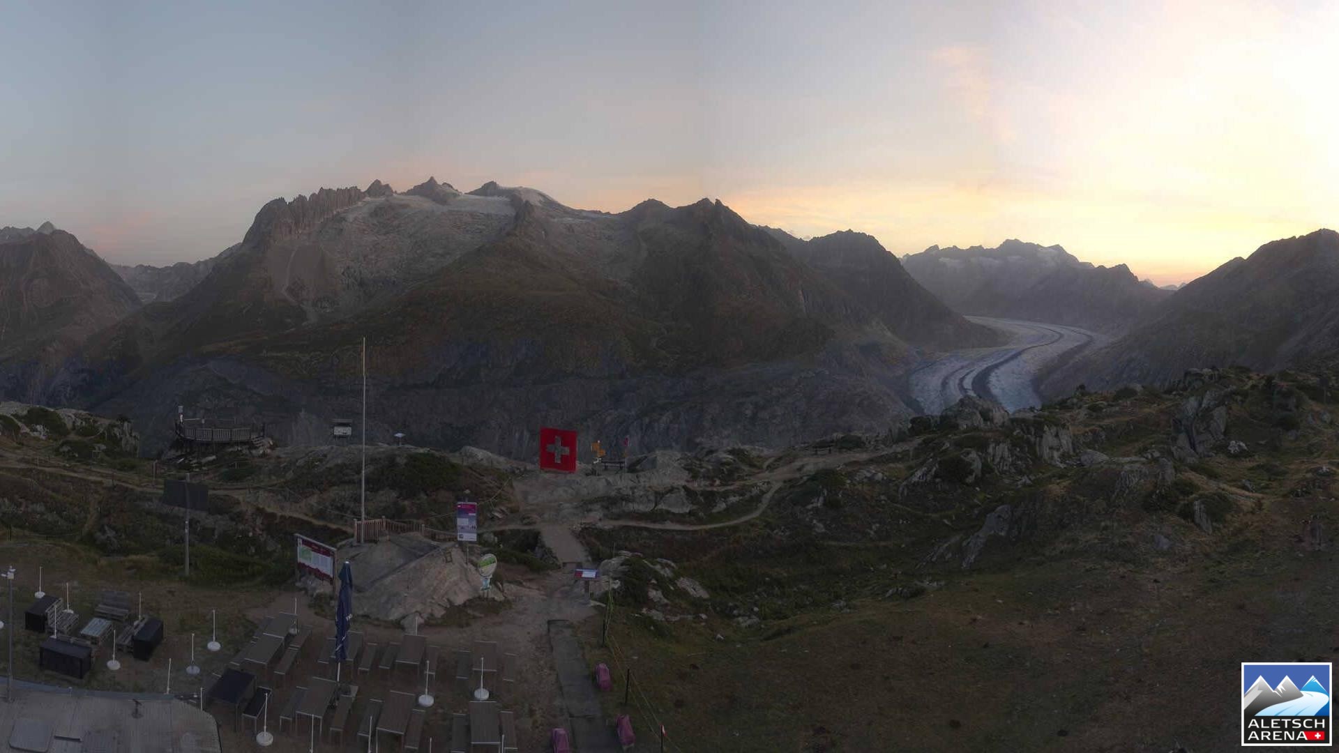 Archiv Foto Webcam Riederalp - Aletschgletscher