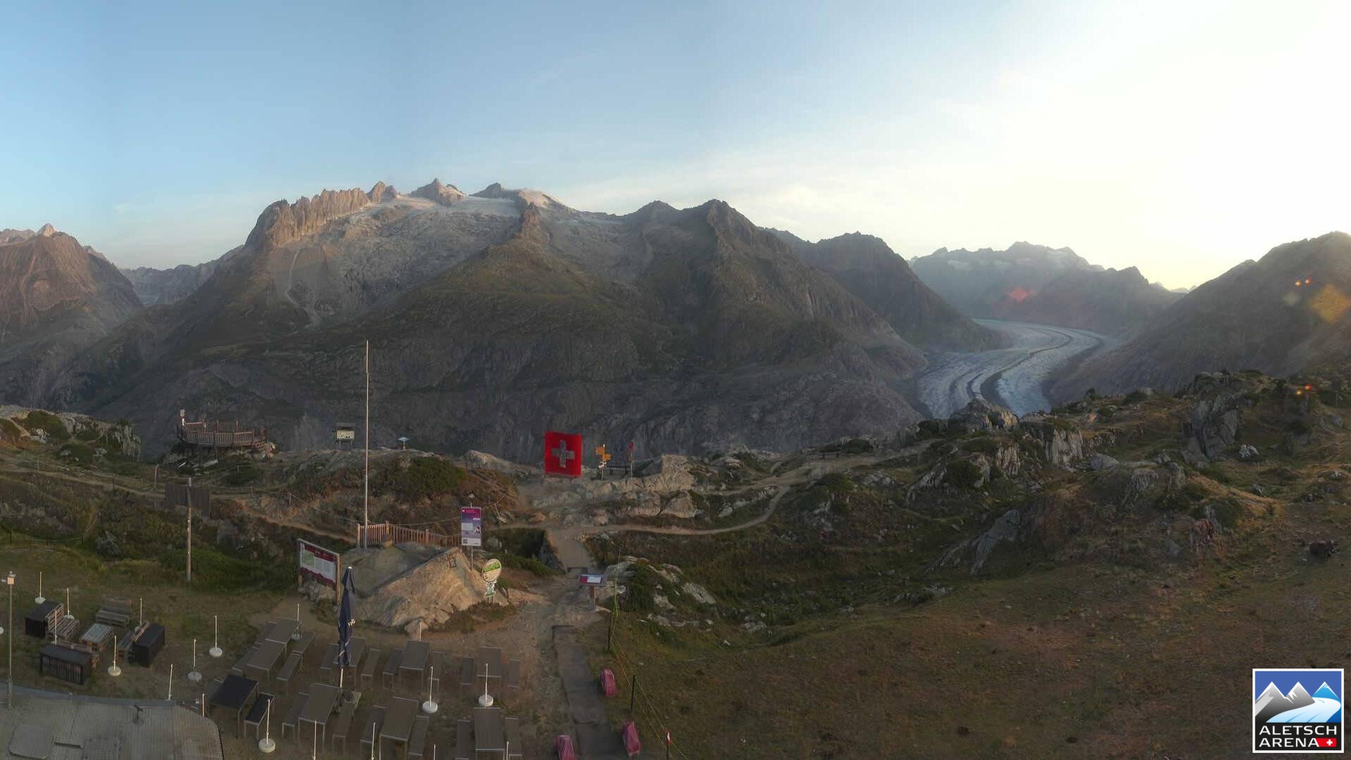 Archiv Foto Webcam Riederalp - Aletschgletscher