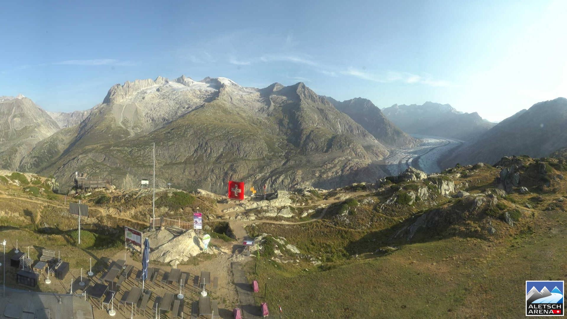Archiv Foto Webcam Riederalp - Aletschgletscher