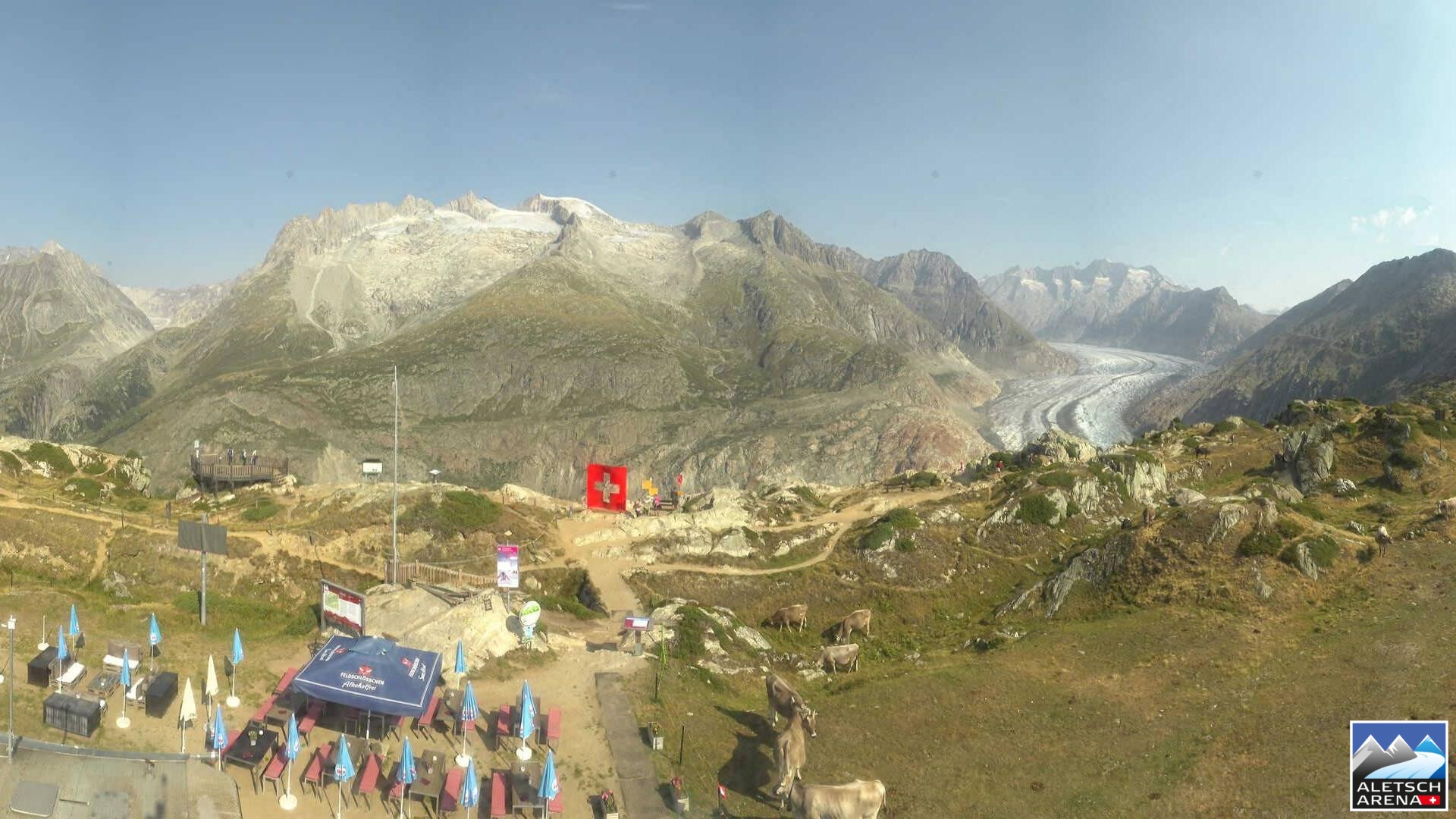 Archiv Foto Webcam Riederalp - Aletschgletscher
