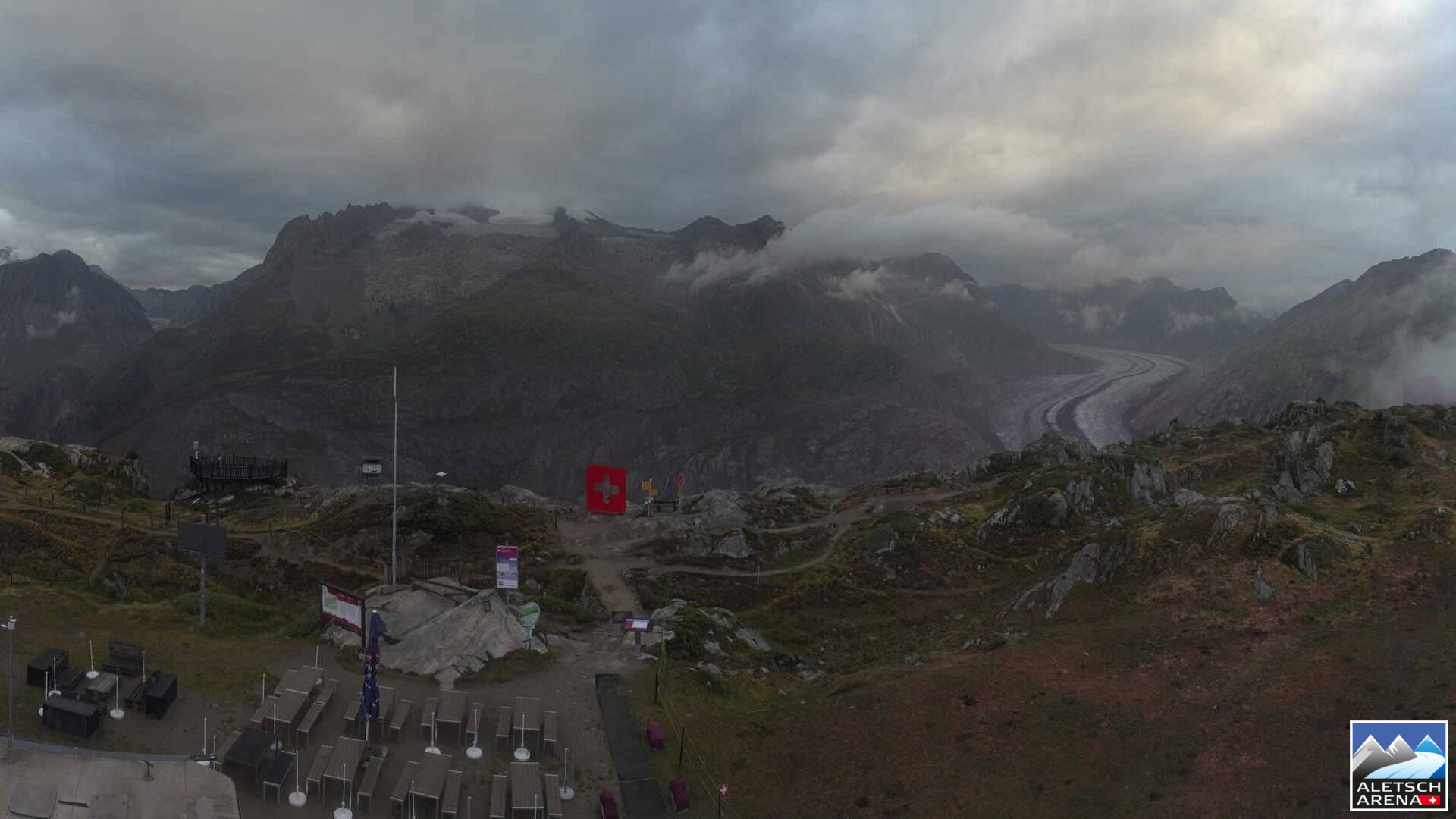 Archiv Foto Webcam Riederalp - Aletschgletscher