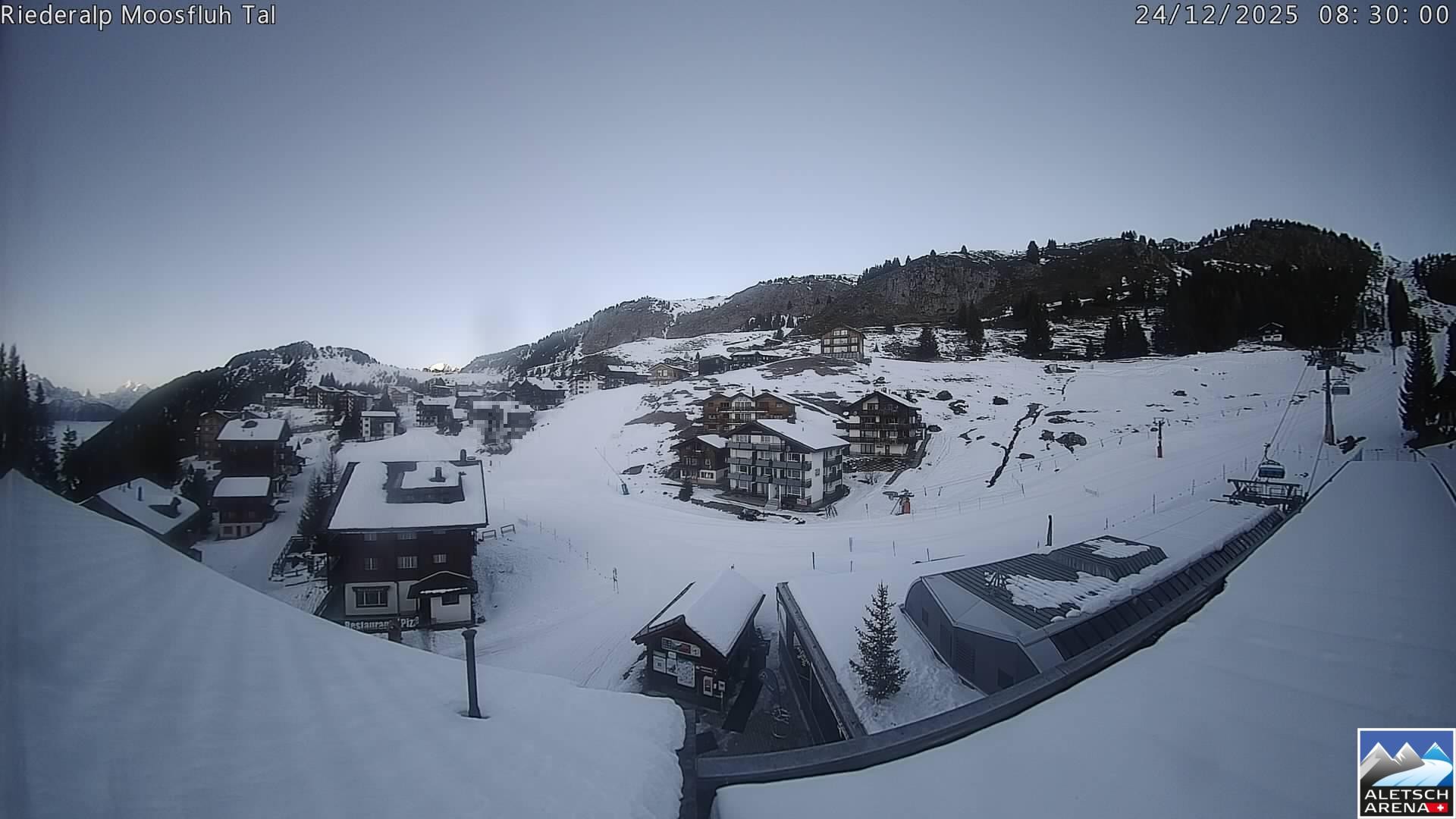 Archiv Foto Webcam Riederalp: Dorfmitte
