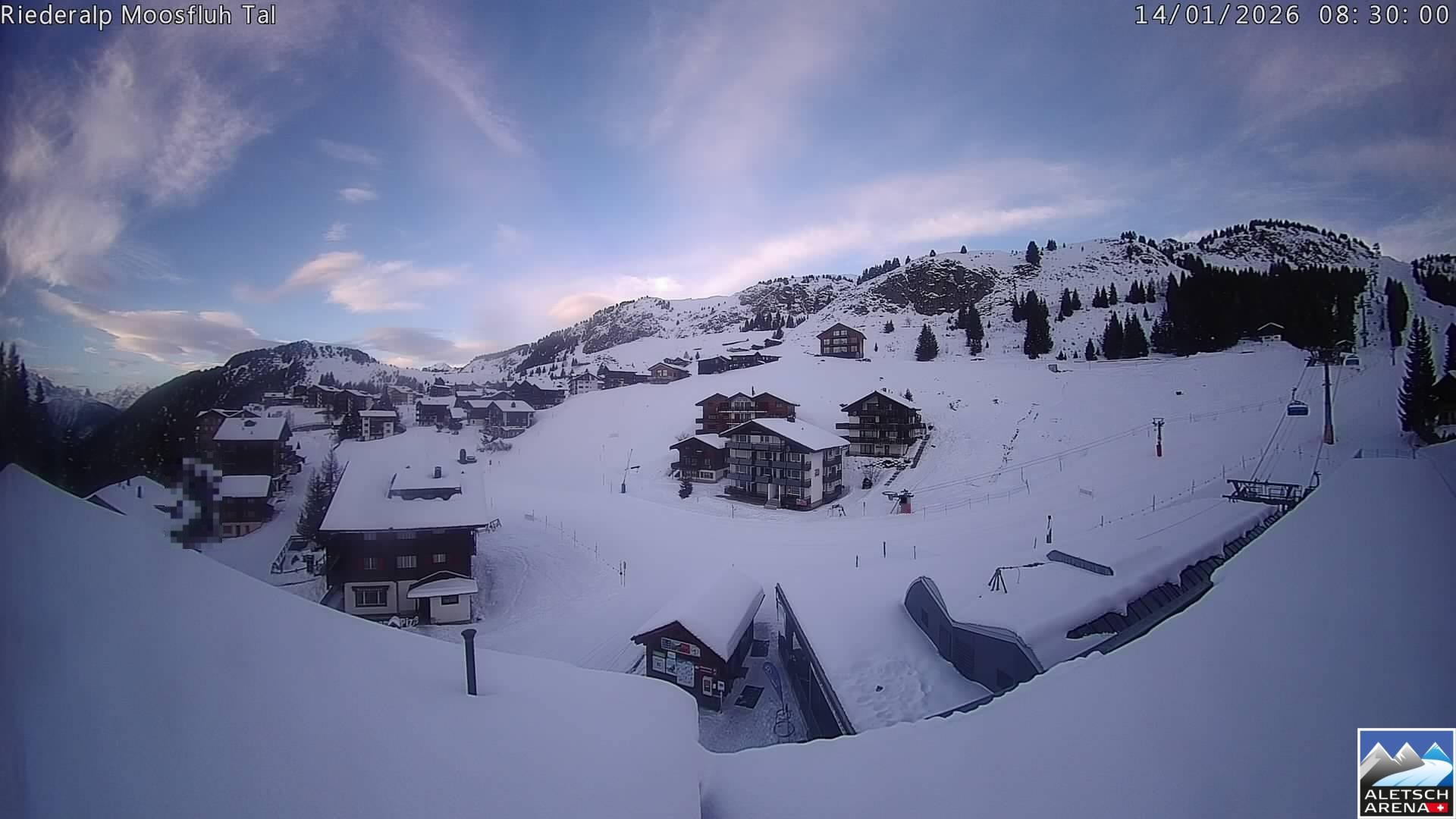 Archiv Foto Webcam Riederalp: Dorfmitte