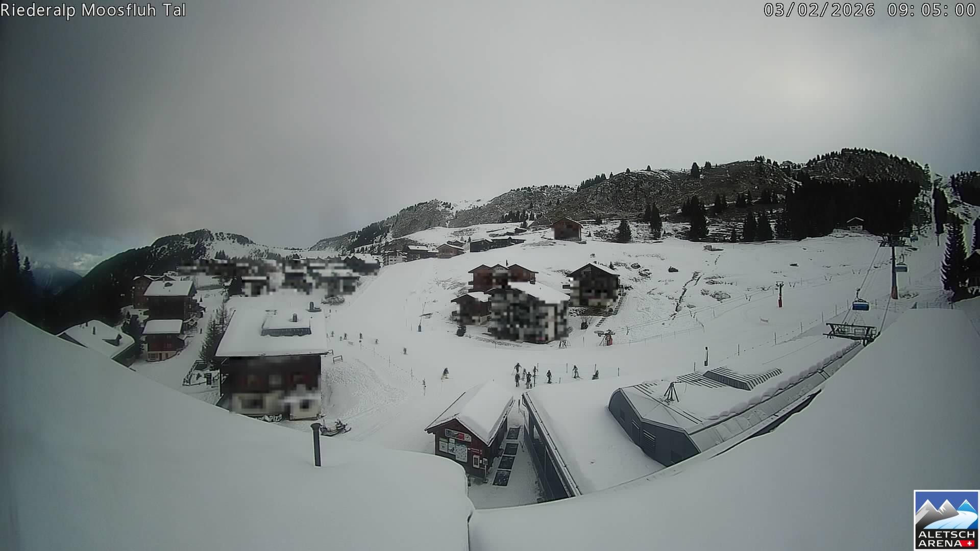 Archiv Foto Webcam Riederalp: Dorfmitte