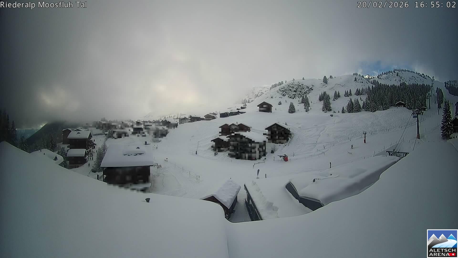 Archiv Foto Webcam Riederalp: Dorfmitte