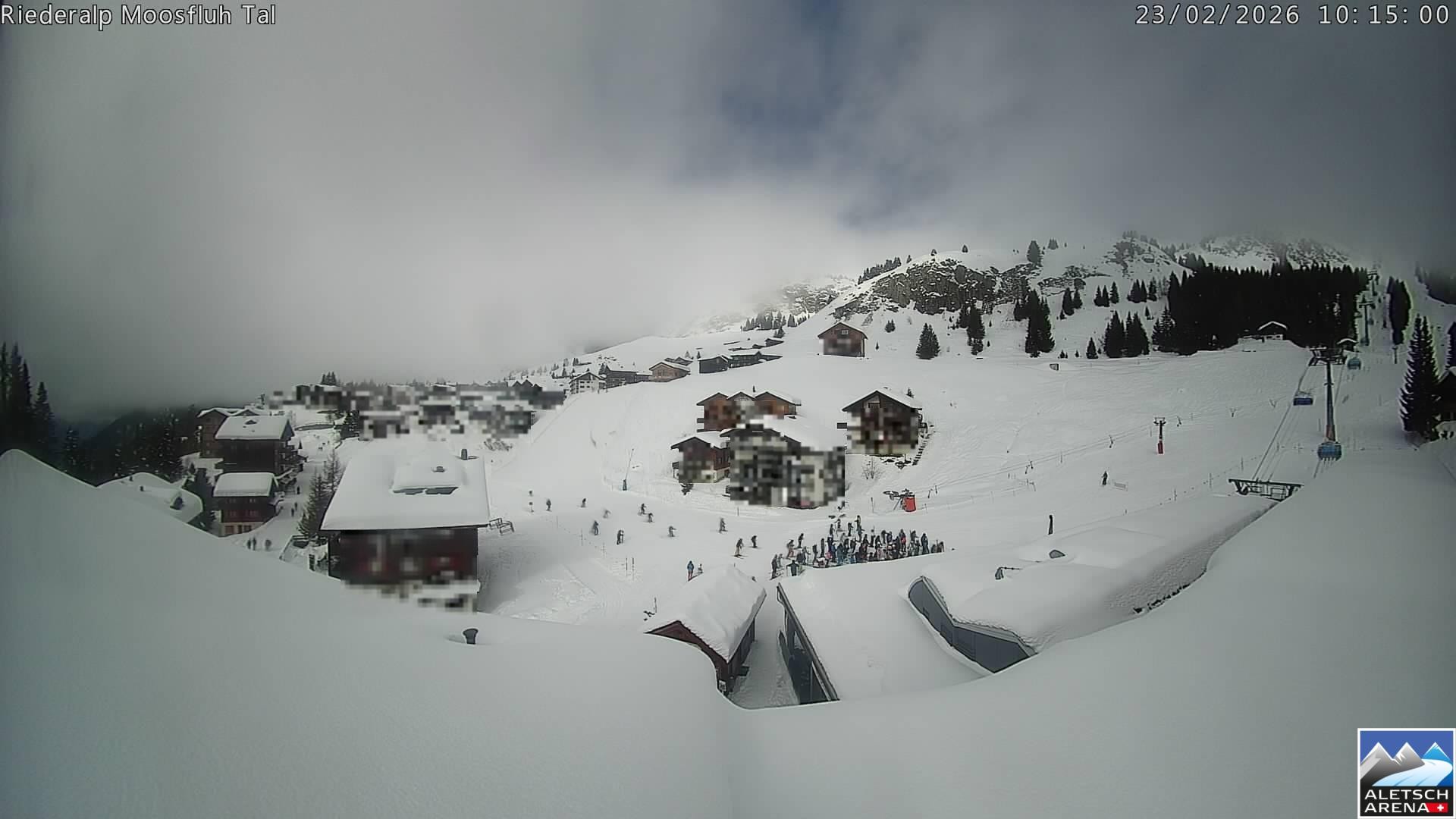 Archiv Foto Webcam Riederalp: Dorfmitte