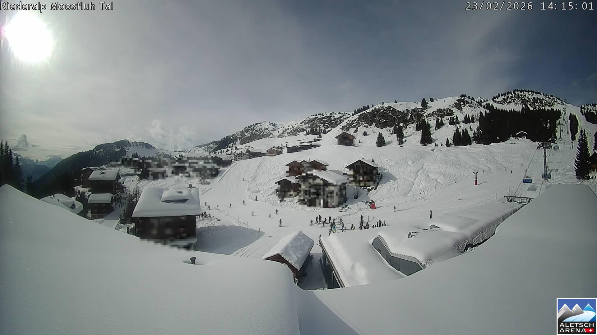 Archiv Foto Webcam Riederalp: Dorfmitte