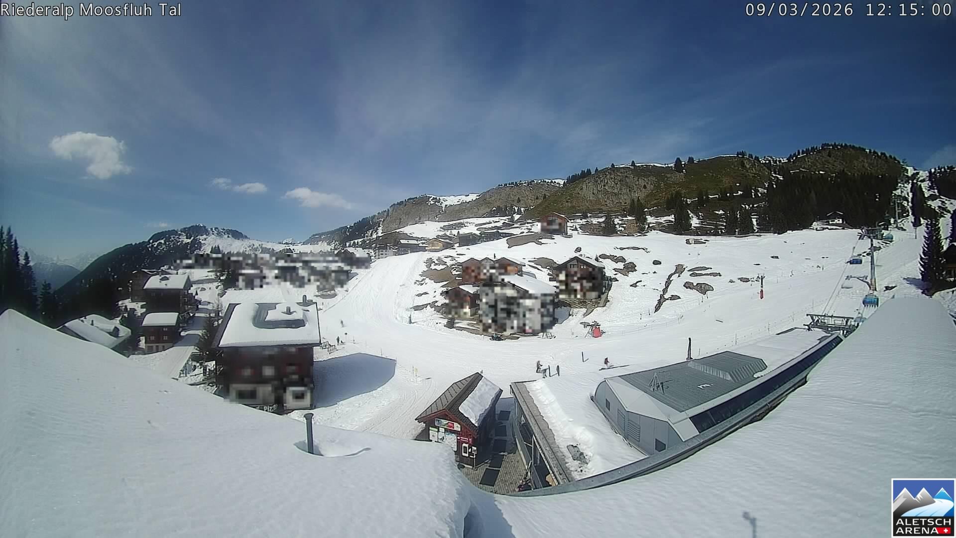 Archiv Foto Webcam Riederalp: Dorfmitte