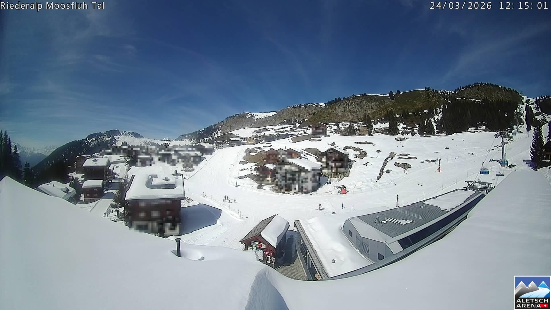 Archived image Webcam Riederalp - Village