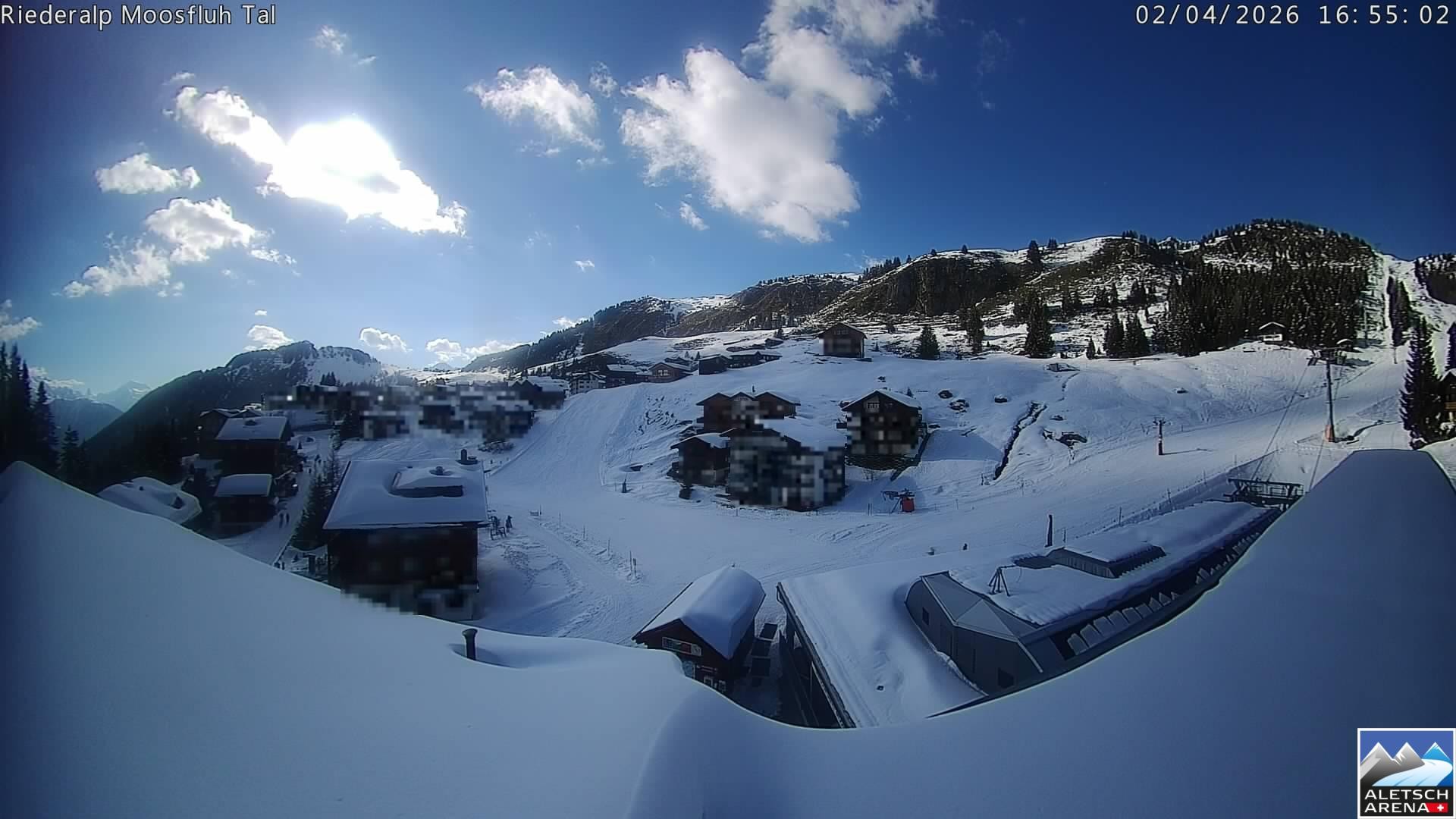 Archiv Foto Webcam Riederalp: Dorfmitte