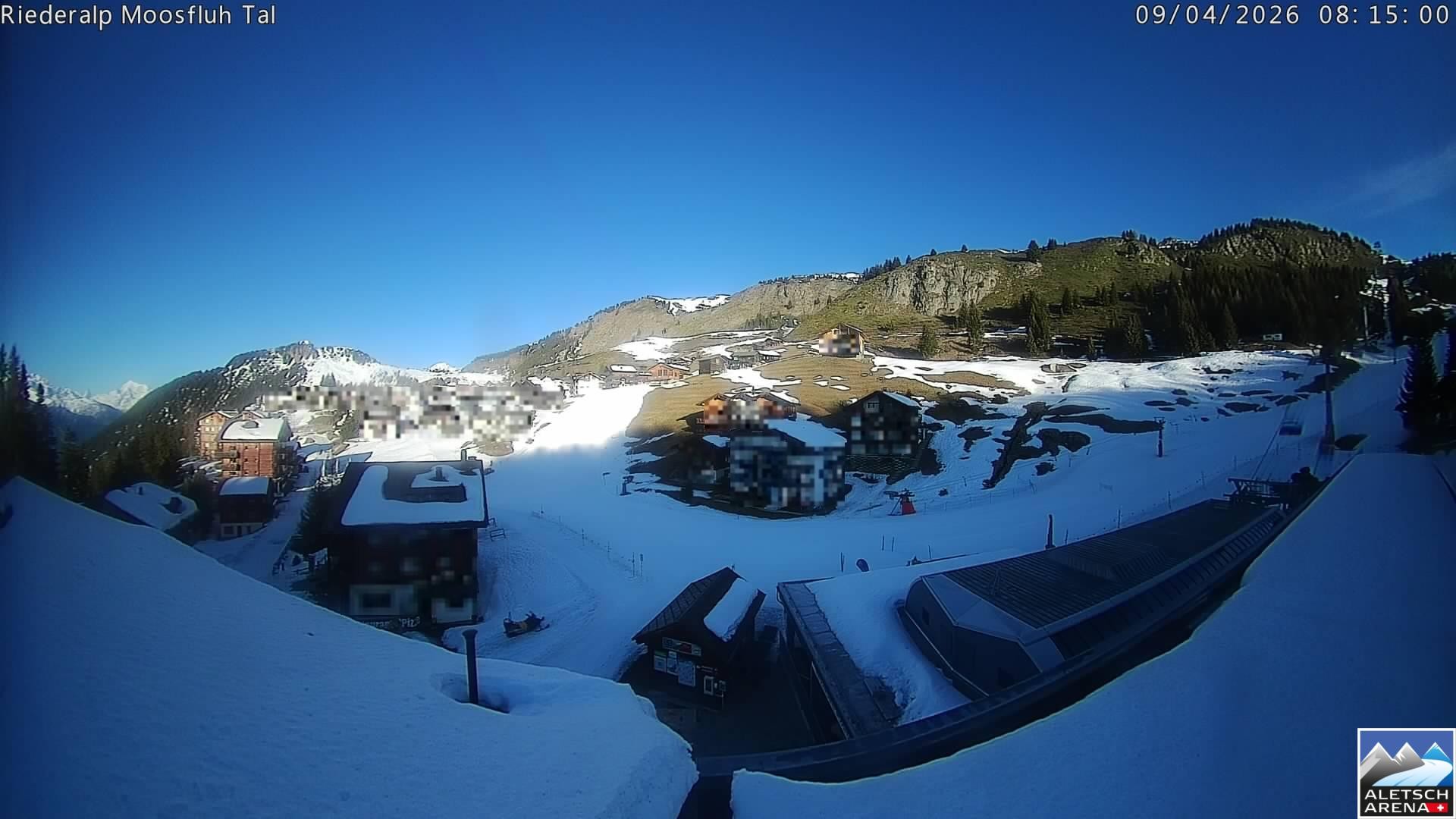 Archiv Foto Webcam Riederalp: Dorfmitte