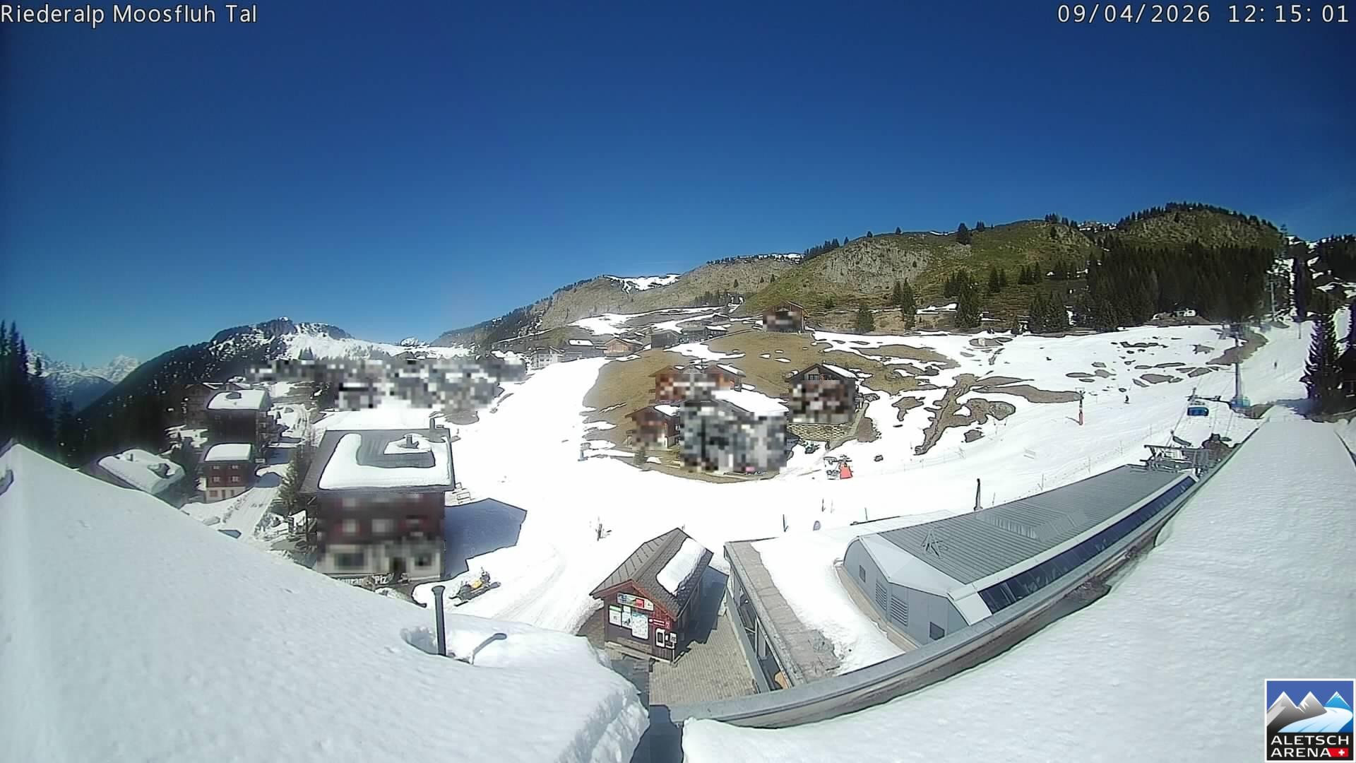 Archiv Foto Webcam Riederalp: Dorfmitte