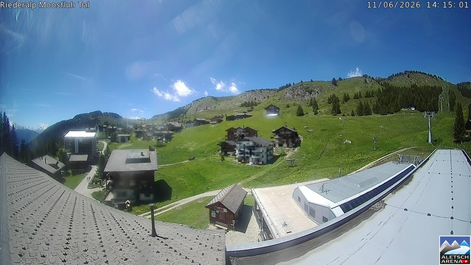 Archiv Foto Webcam Riederalp: Dorfmitte