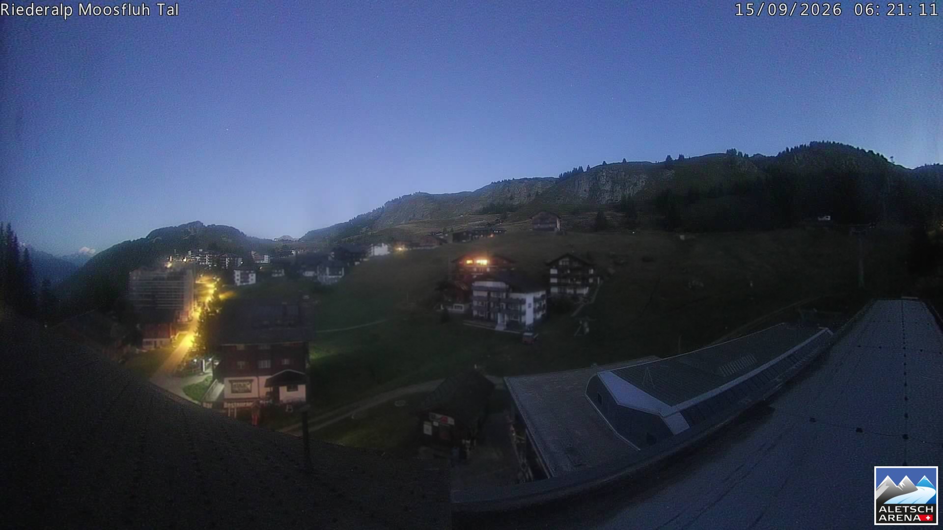 Archiv Foto Webcam Riederalp: Dorfmitte