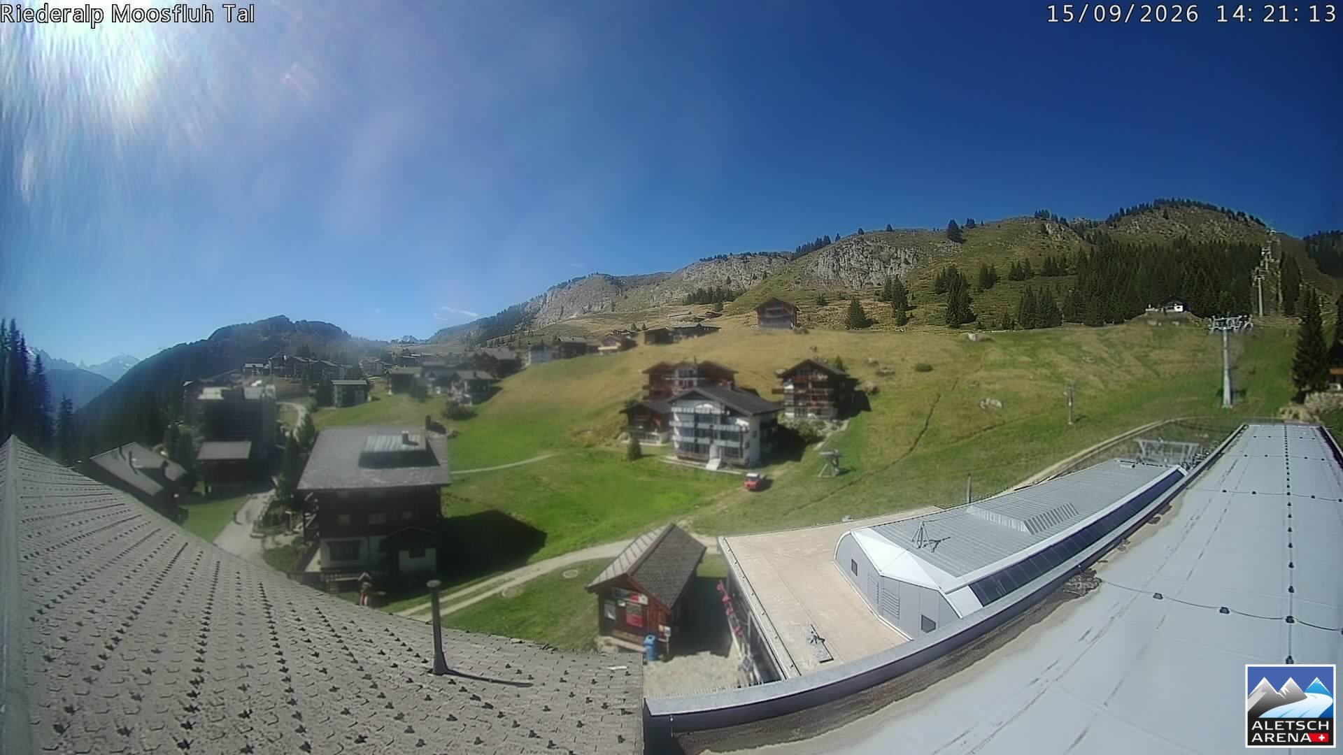 Archiv Foto Webcam Riederalp: Dorfmitte