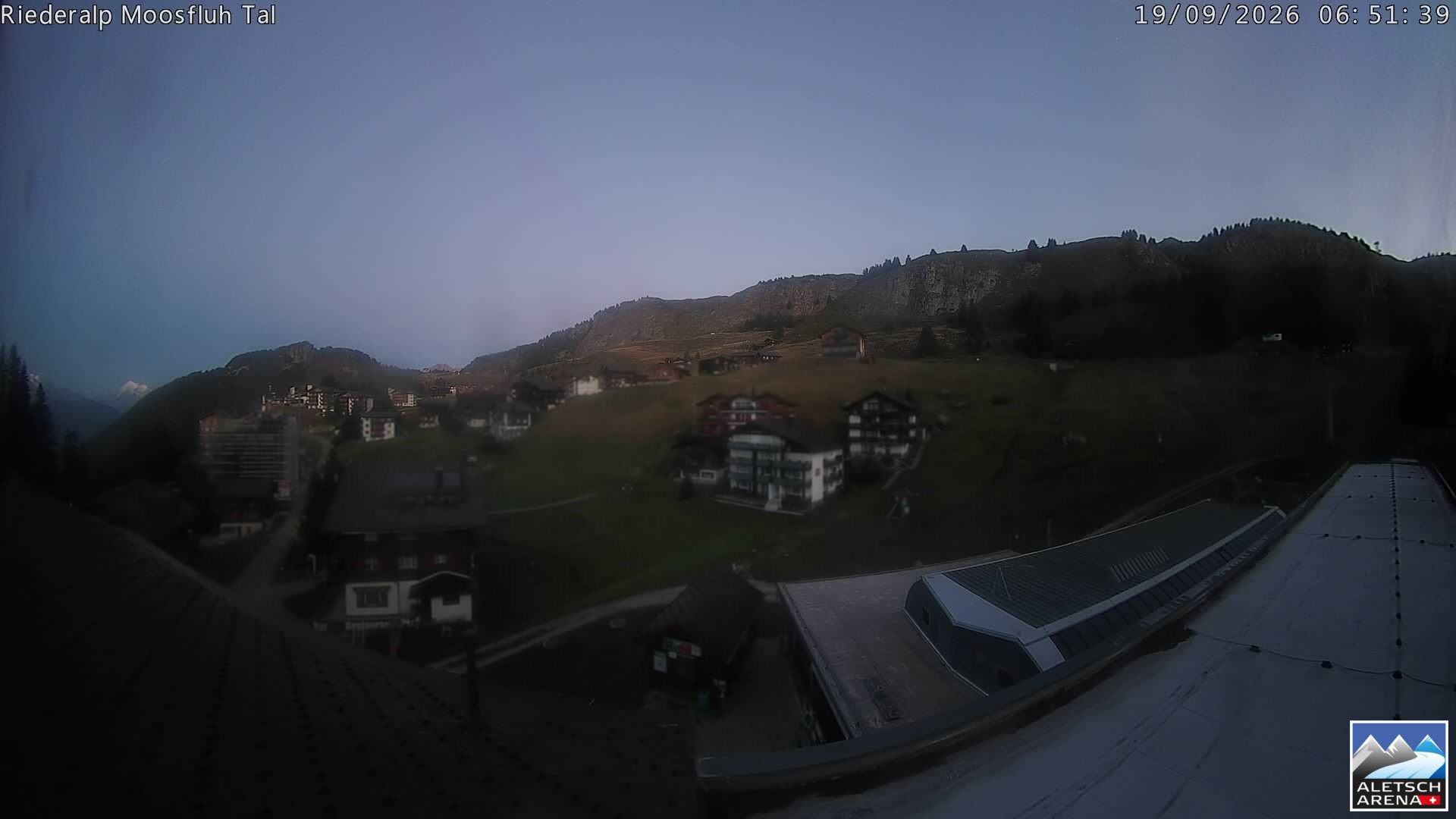 Archiv Foto Webcam Riederalp: Dorfmitte
