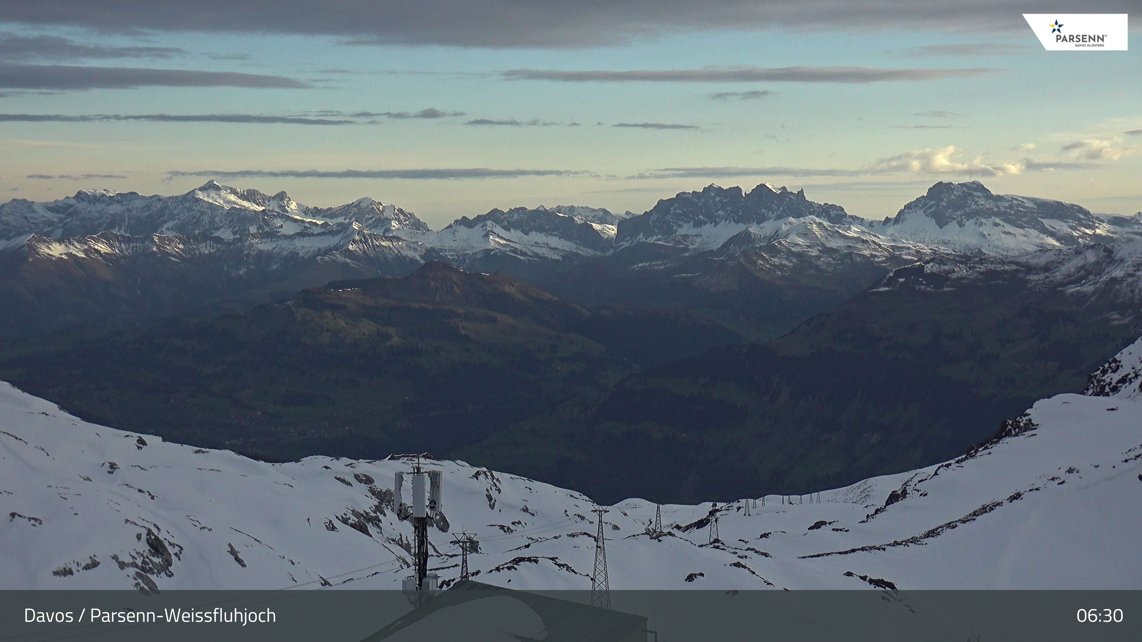 Archived image Webcam Weissfluhjoch, Davos Klosters