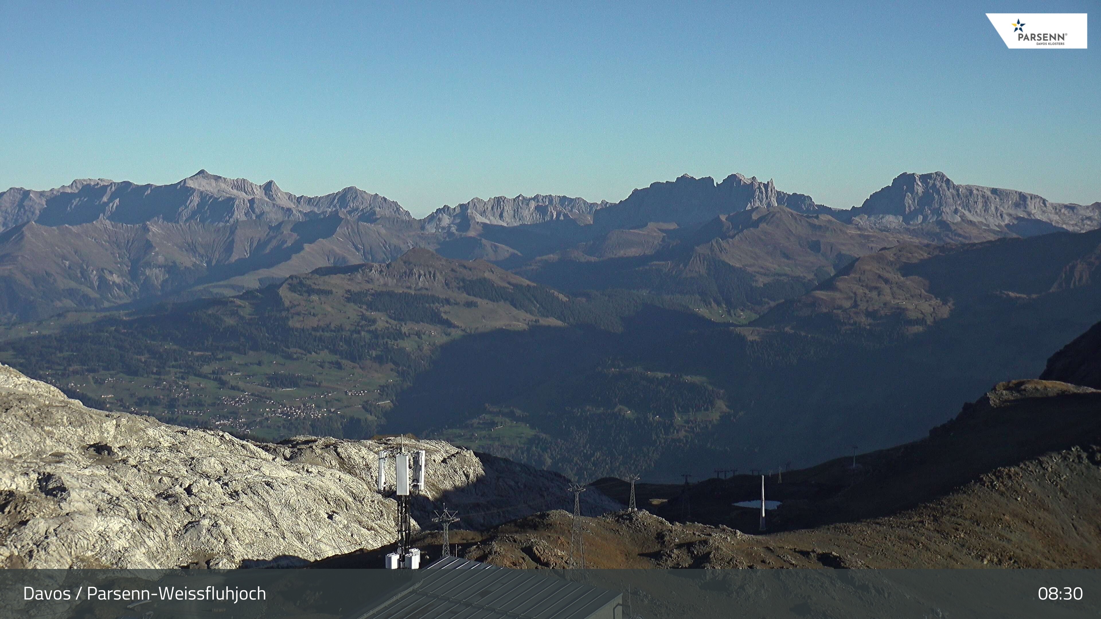 Archived image Webcam Weissfluhjoch, Davos Klosters