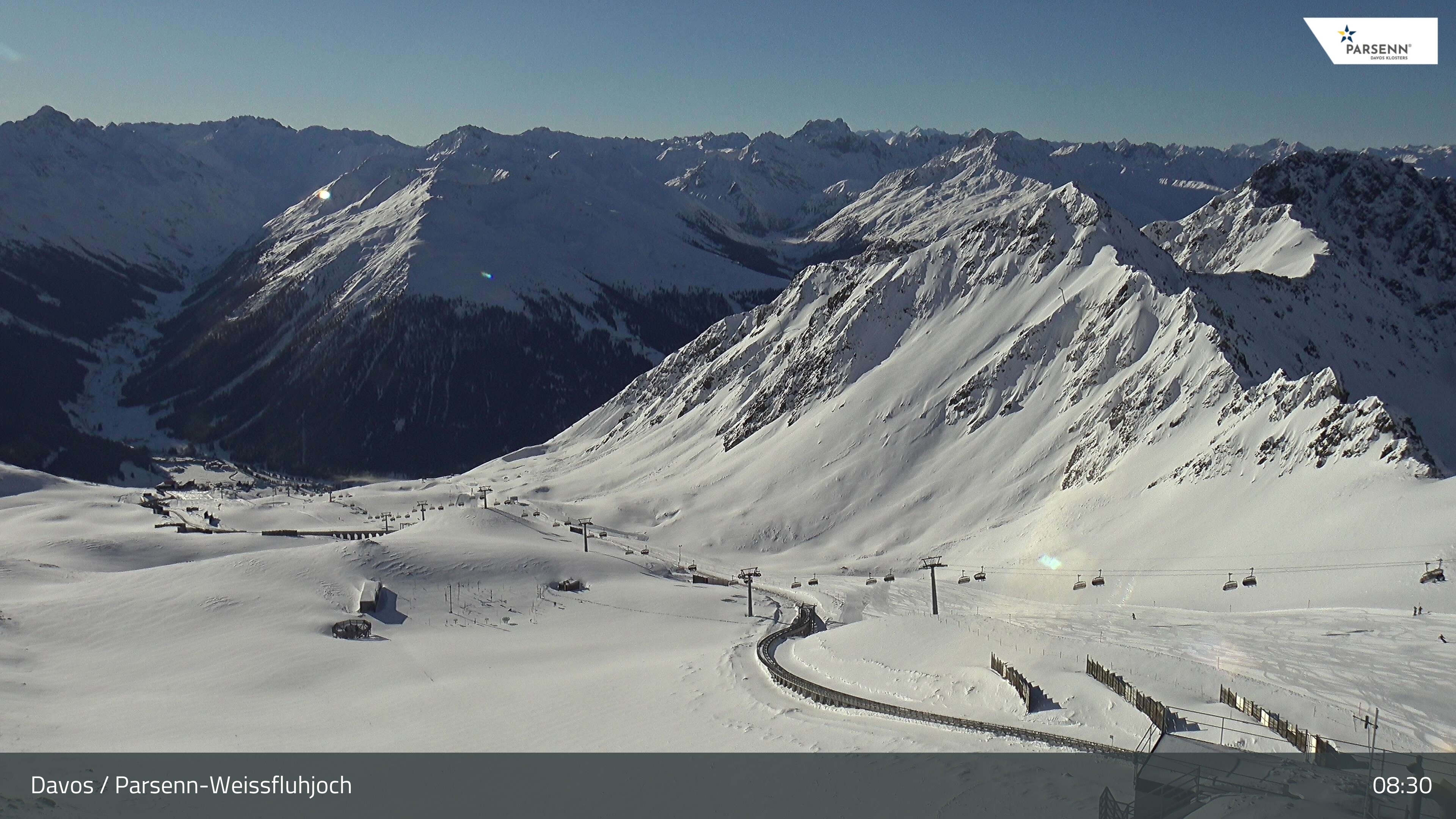 Archiv Foto Webcam Davos Klosters: Parsenn Weissfluhjoch