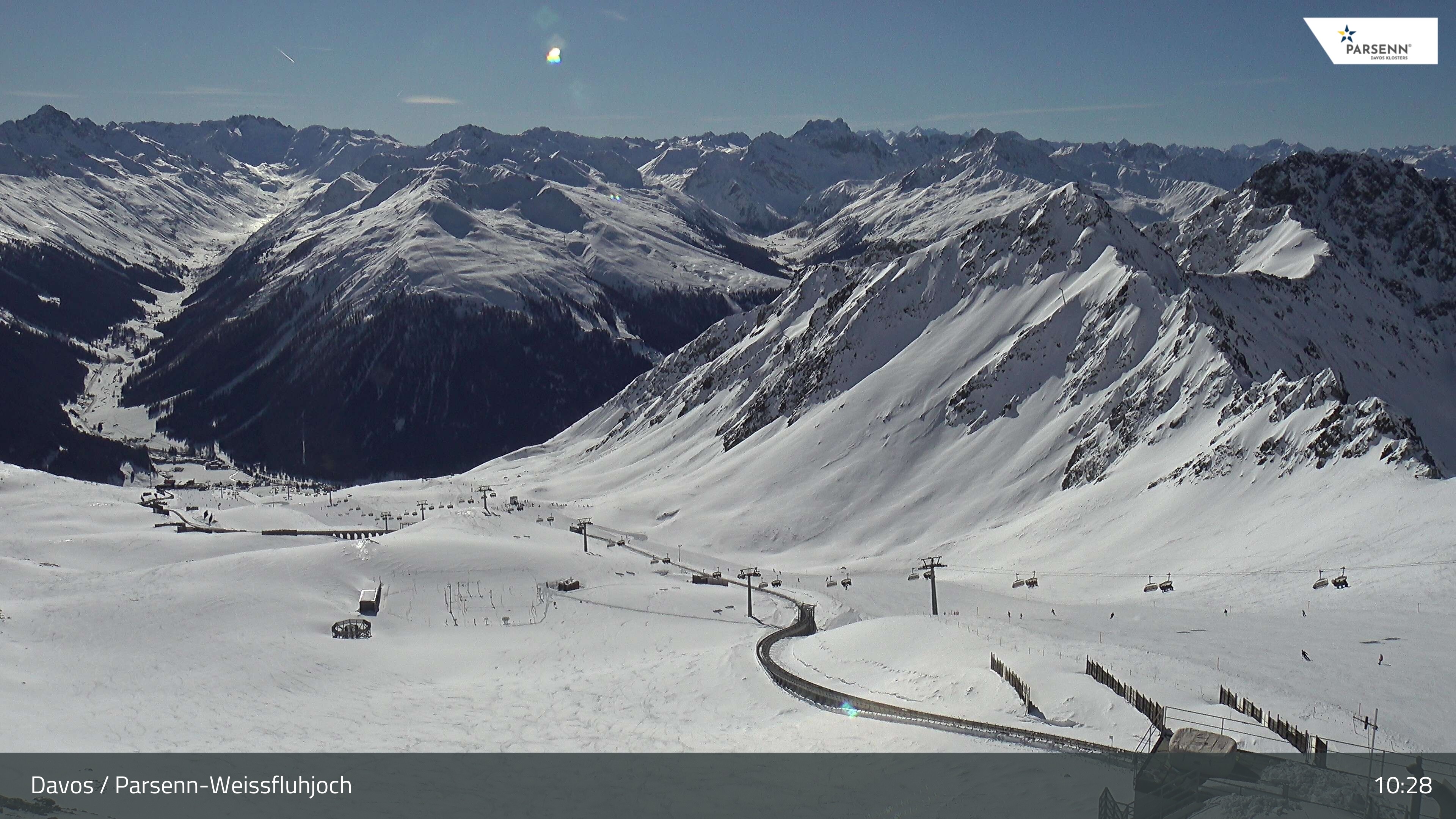 Archived image Webcam Parsenn: Blickrichtung Dorftäli