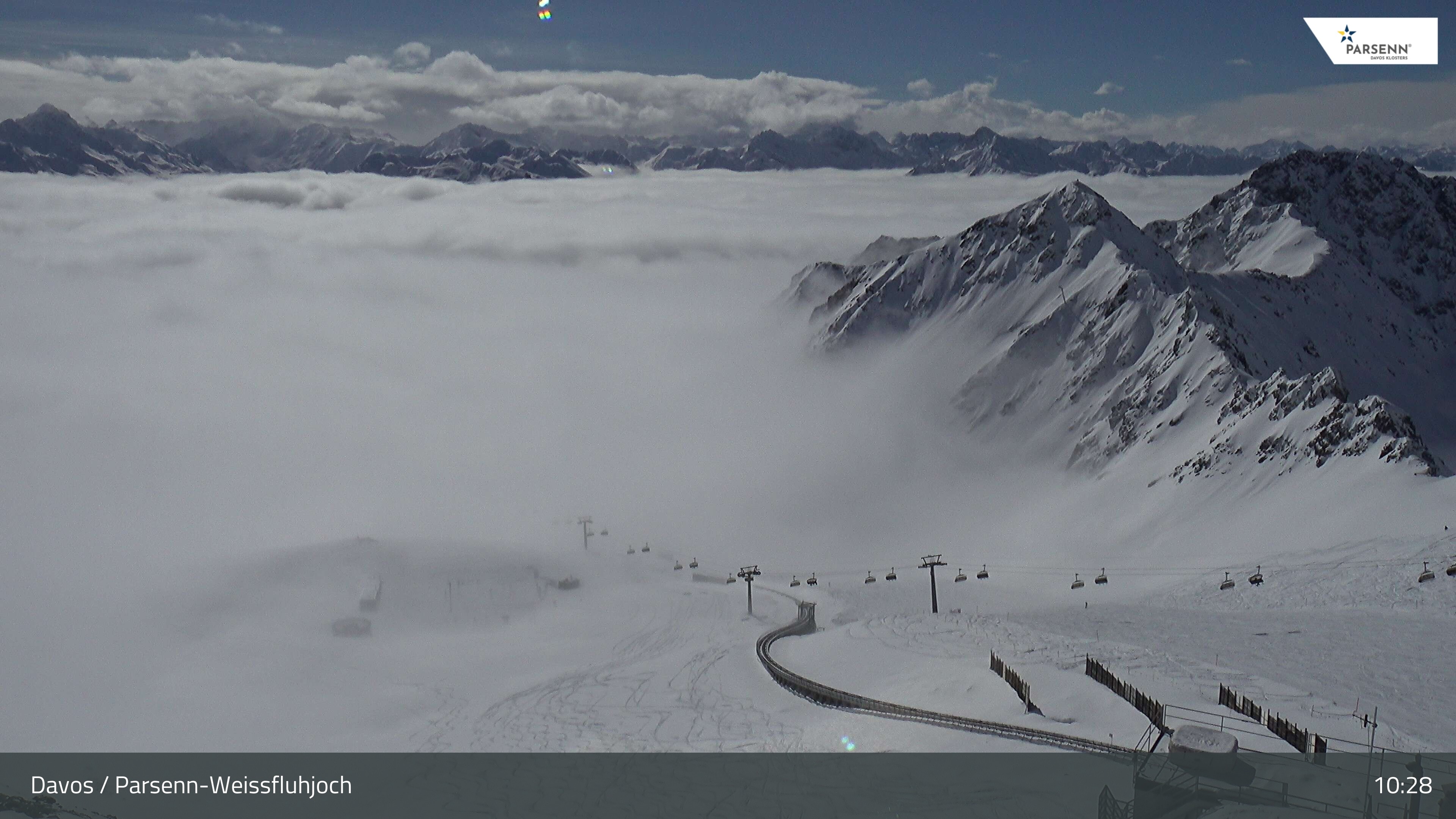 Archived image Webcam Parsenn: Blickrichtung Dorftäli