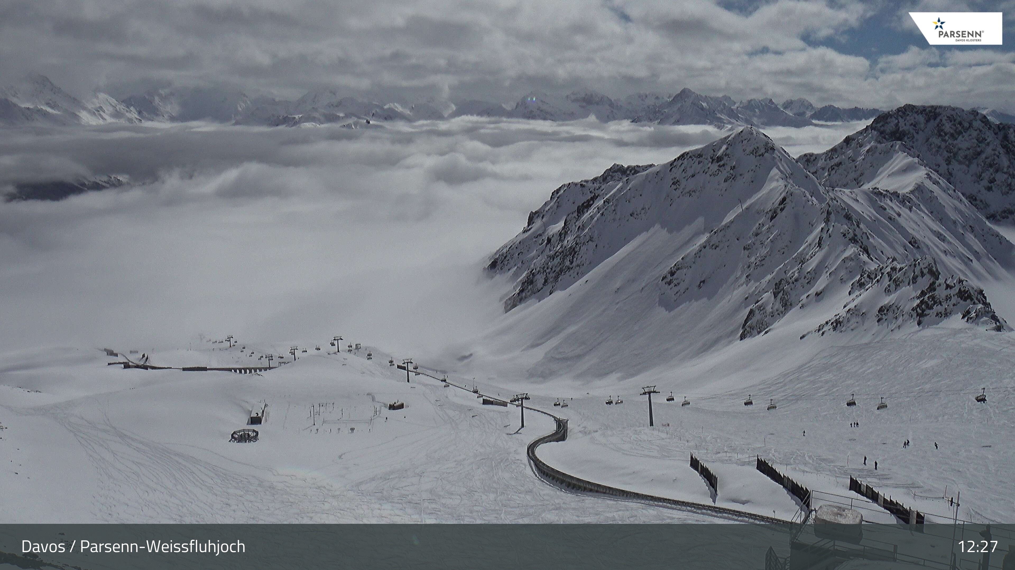 Archived image Webcam Parsenn: Blickrichtung Dorftäli