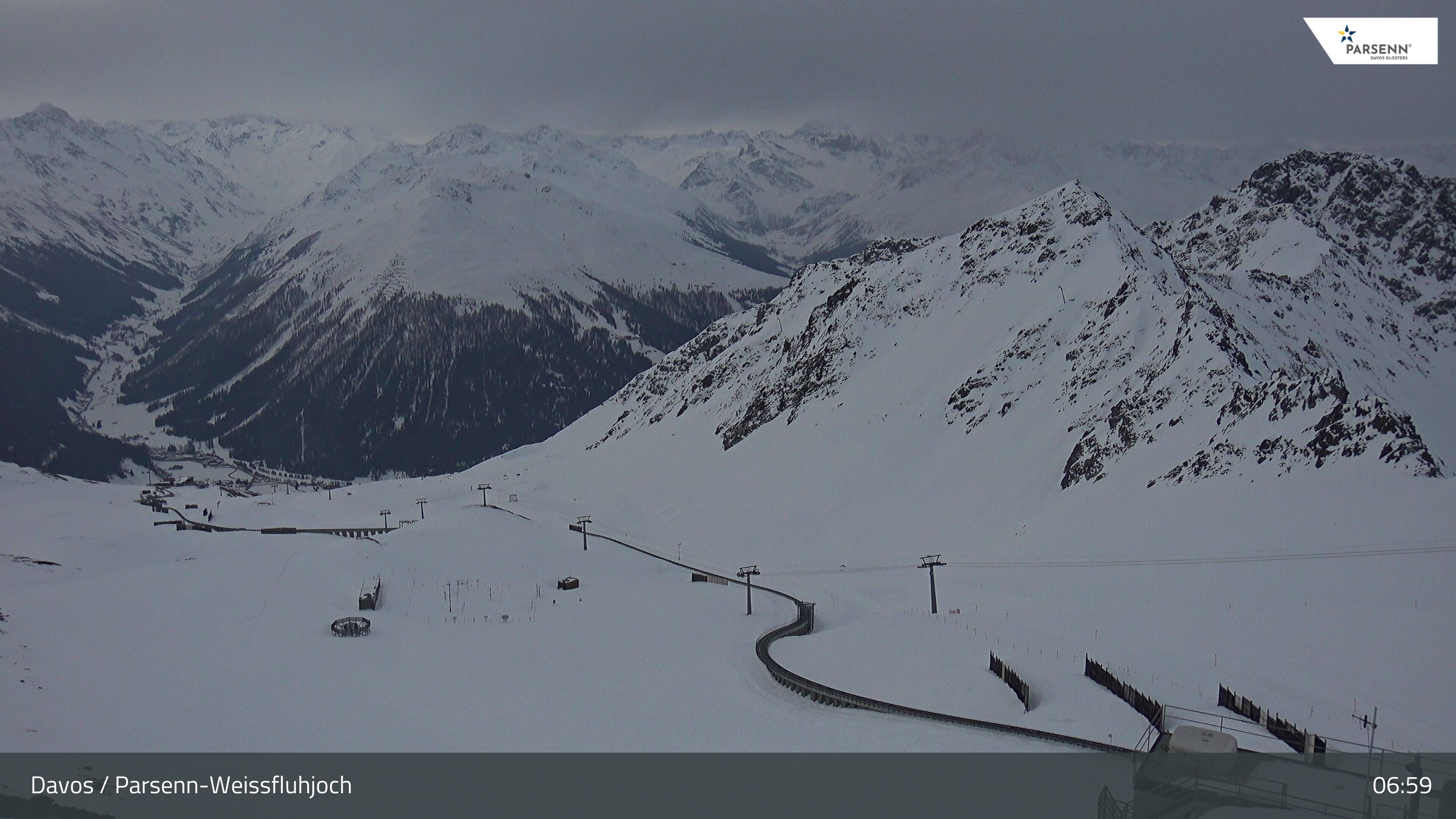 Archived image Webcam Parsenn: Blickrichtung Dorftäli