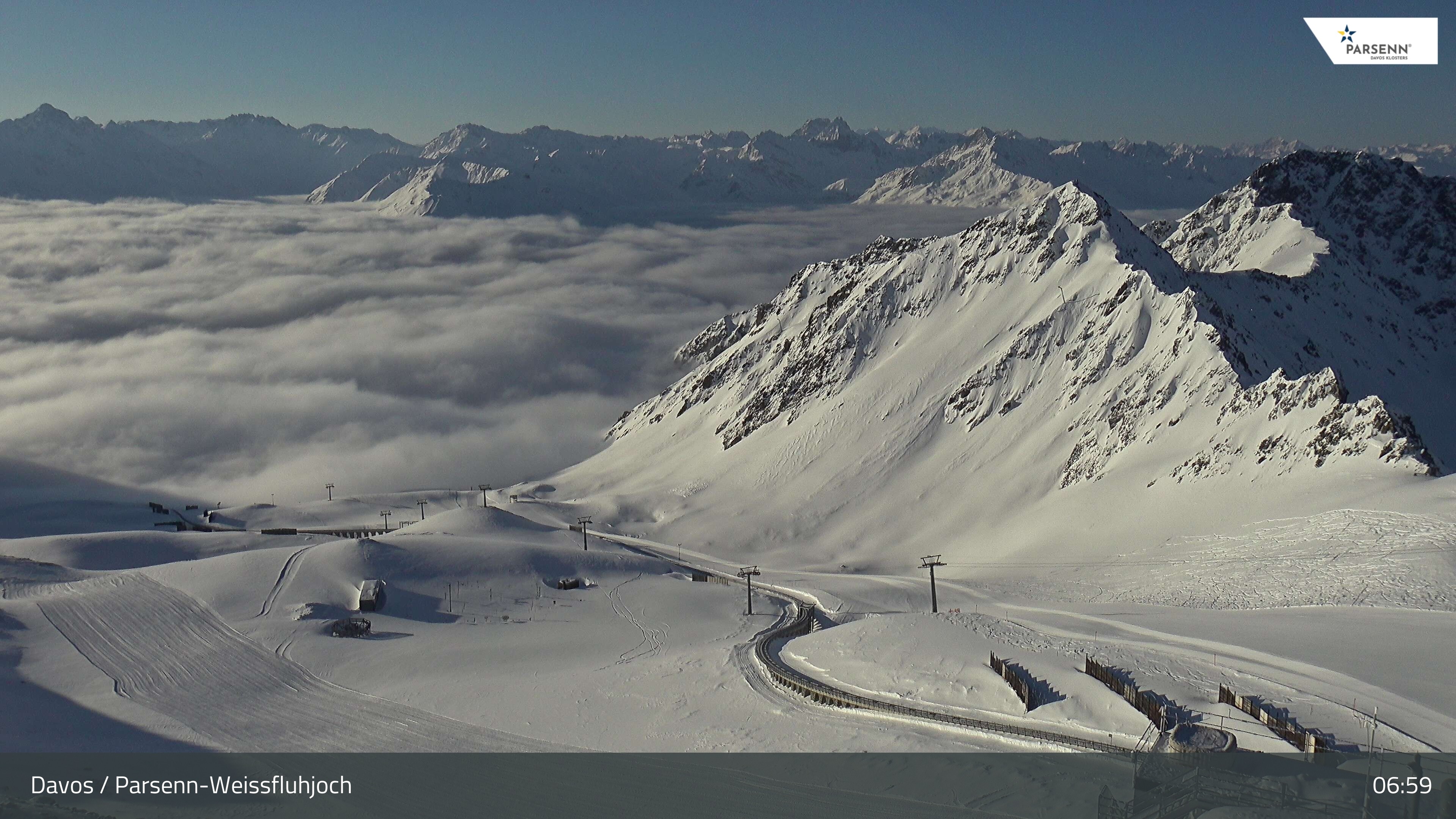 Archiv Foto Webcam Davos Klosters: Parsenn Weissfluhjoch